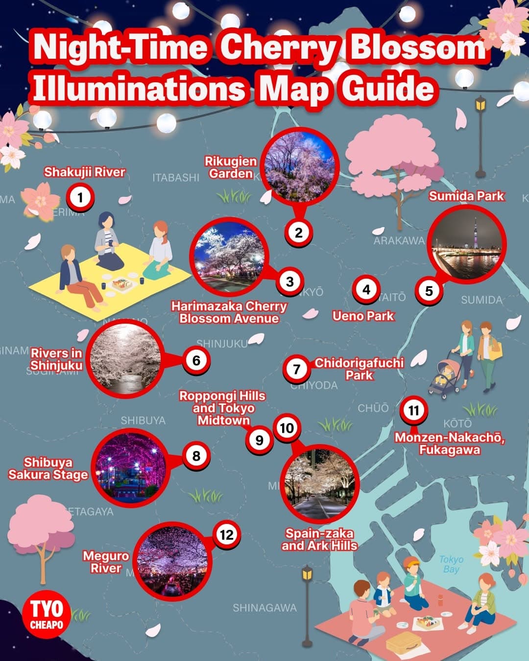 Tokyo's Best Nighttime Cherry Blossom Viewing Spots