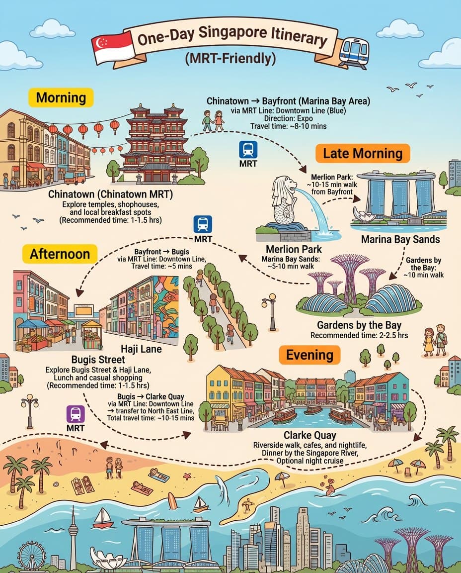 Singapore's MRT-Friendly Itinerary: Gardens to Nightlife