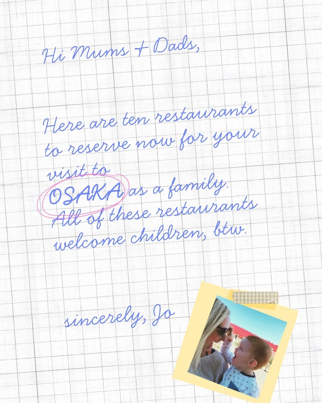 Osaka Family Food Experiences