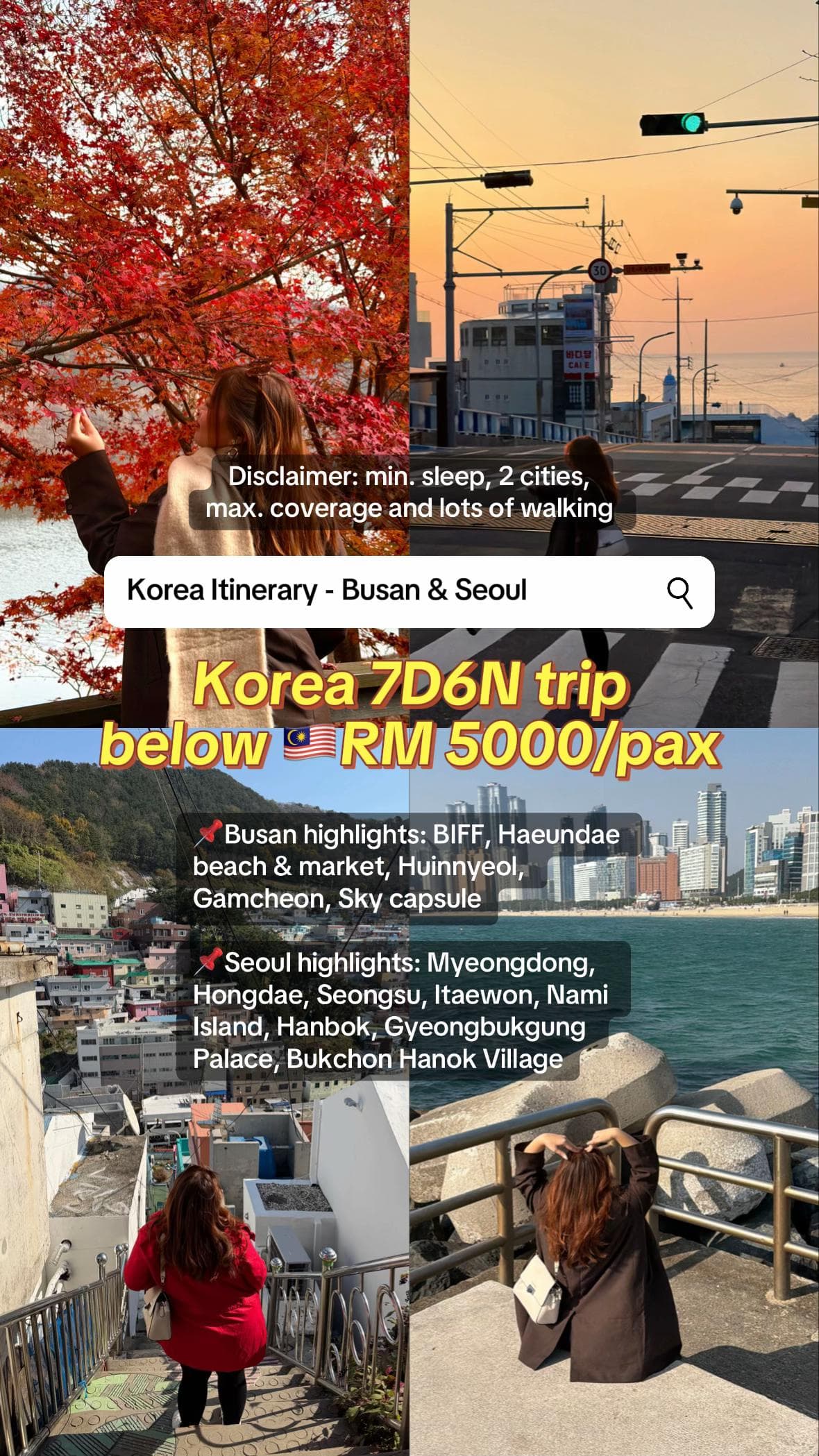 Busan and Seoul Autumn Itinerary