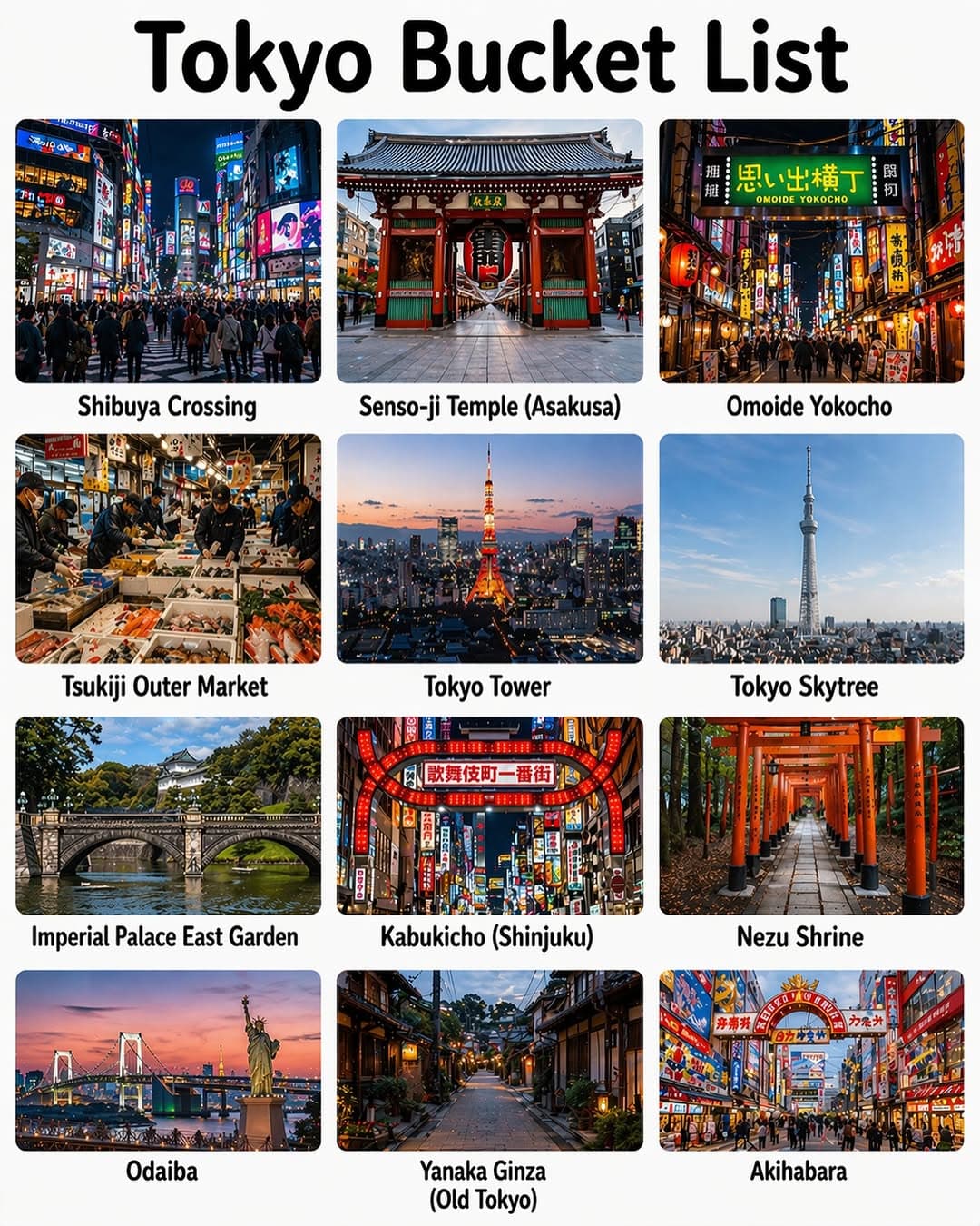 Tokyo's Must-See Landmarks and Neighborhoods