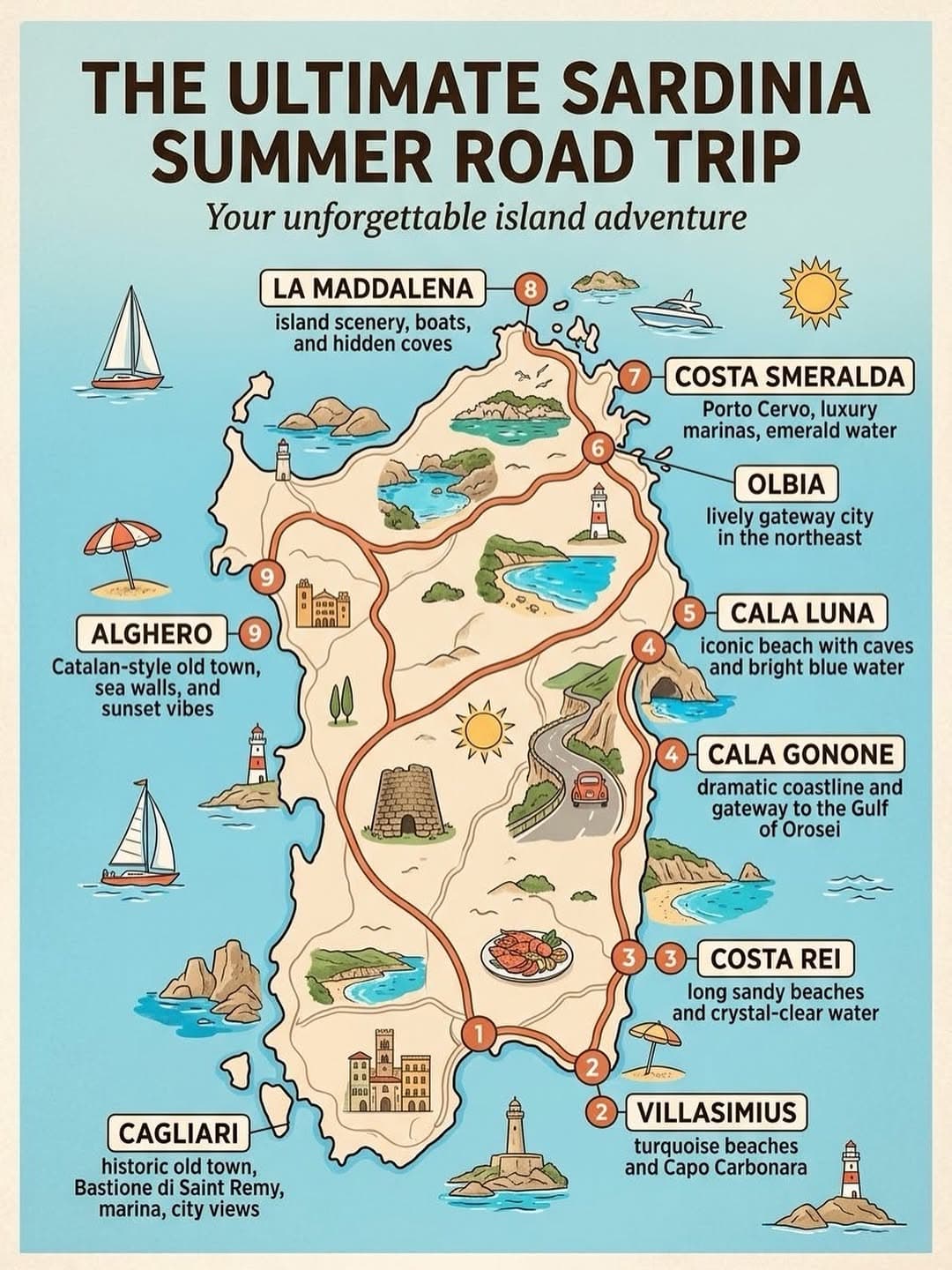 Sardinia Summer Road Trip: Beaches and Coastal Beauty