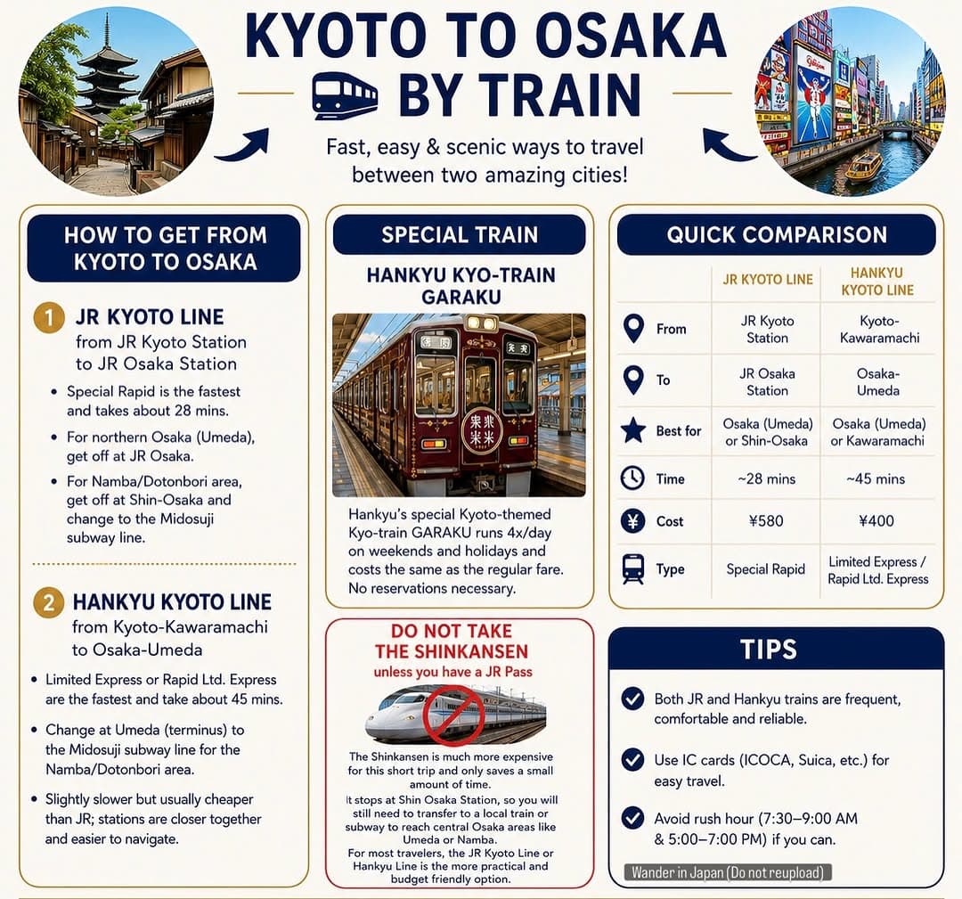 Kyoto and Osaka Train Travel Guide