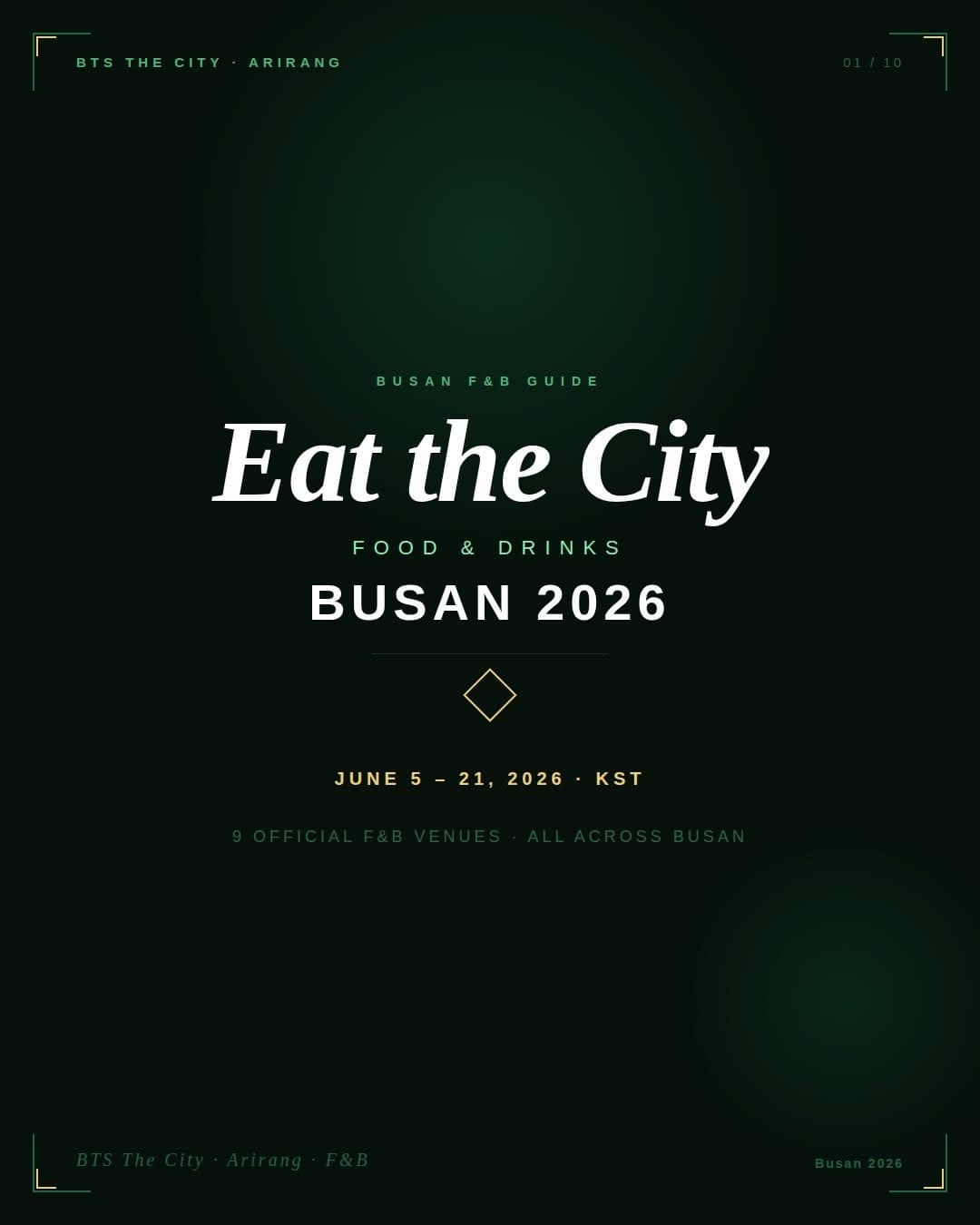 Busan's Official BTS Event Food And Drink Guide
