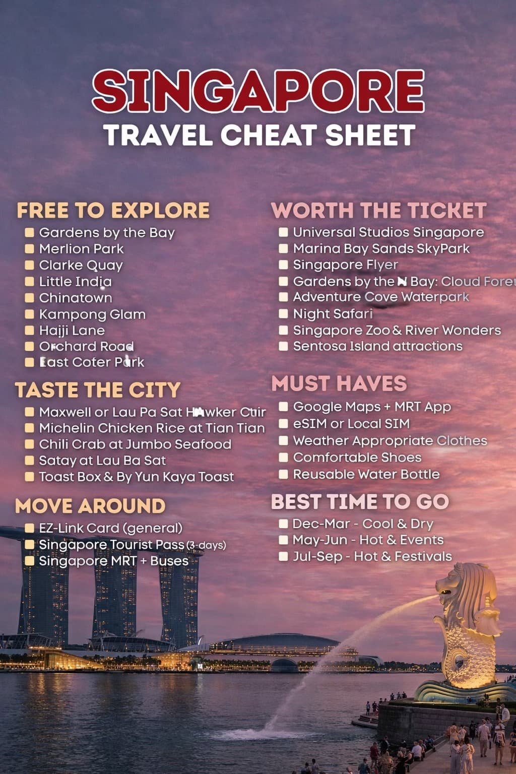 Singapore's Top Attractions: Parks, Food, and Theme Parks
