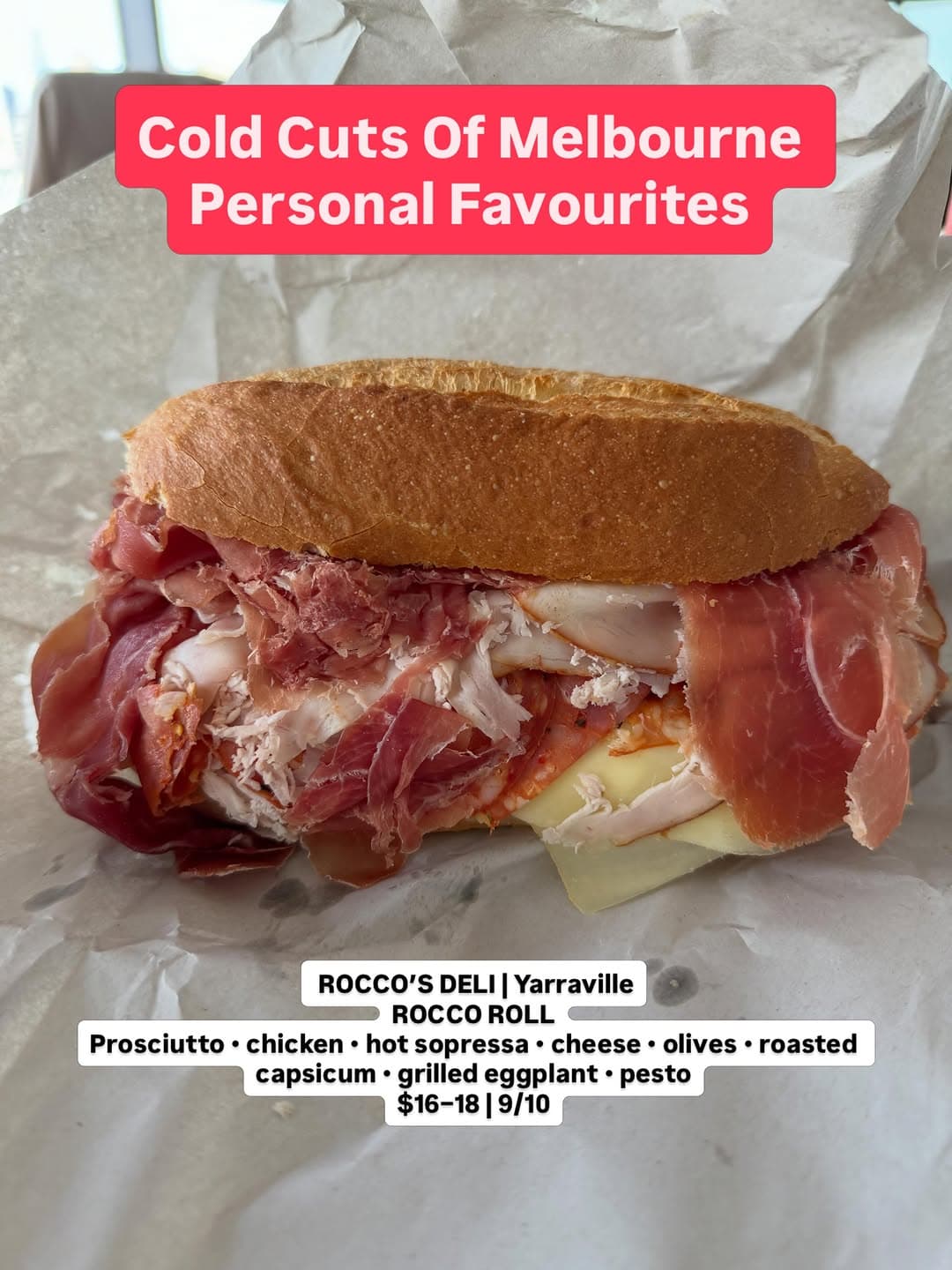 Melbourne's Best Cold Cut Sandwiches