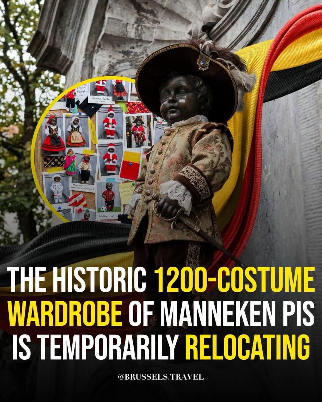 Manneken Pis's Wardrobe Relocated for Museum Renovations