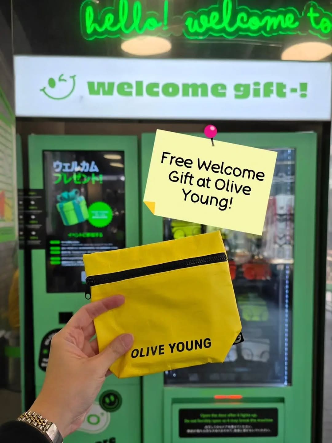 Olive Young Welcome Gift at Myeongdong Stores