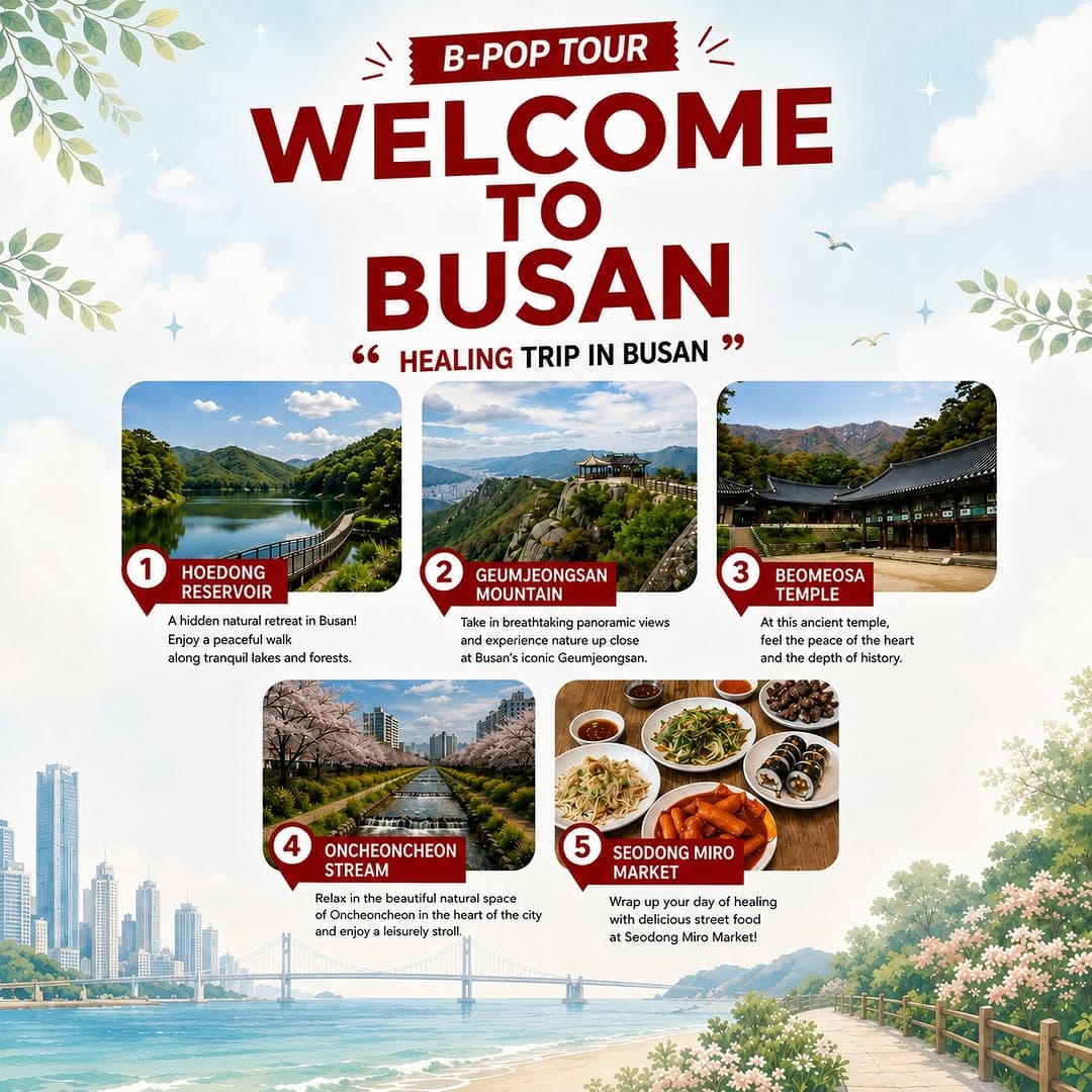 Busan B-Pop Tour: Nature and Emotional Healing