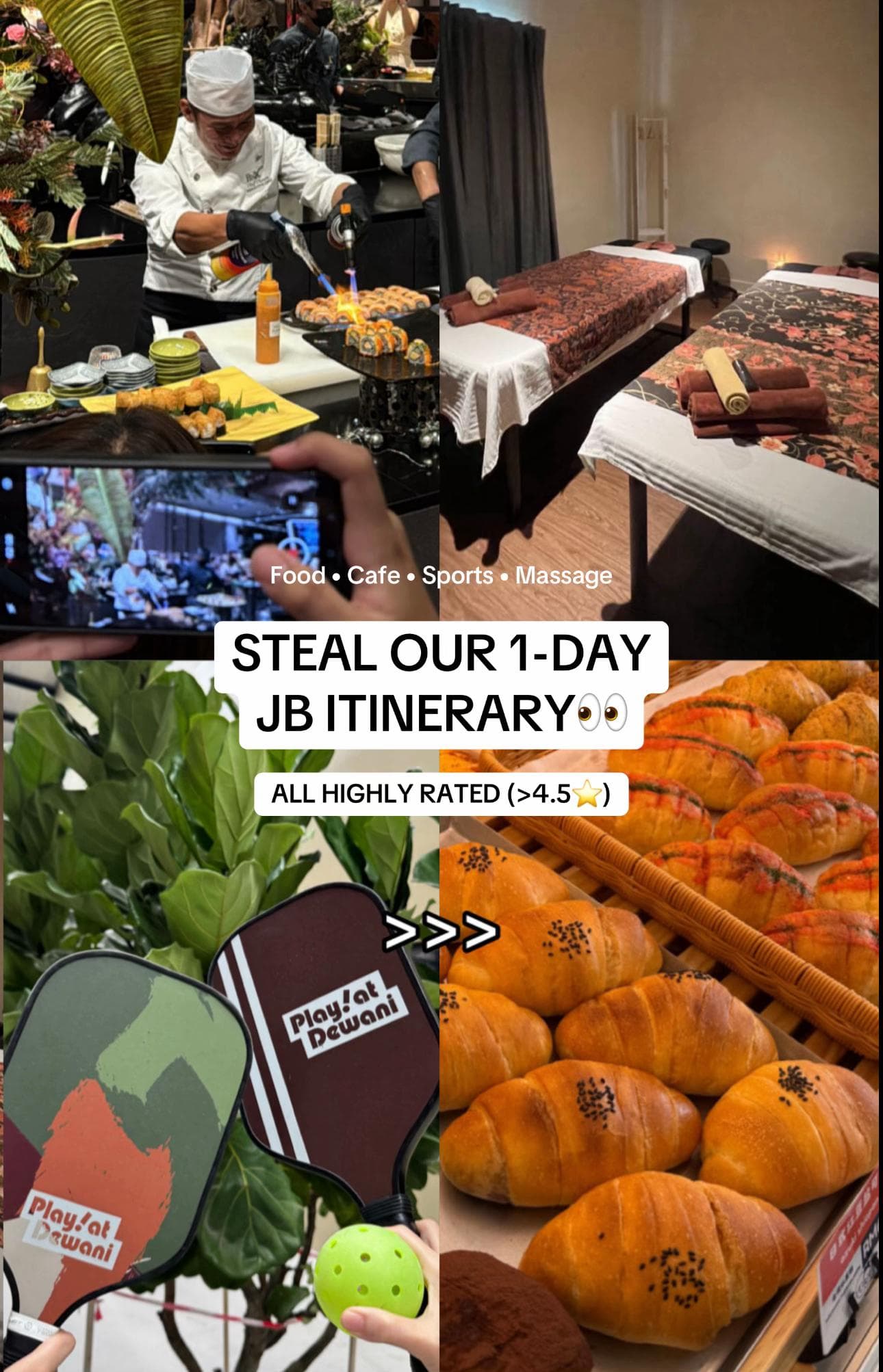 JB Day Trip: Cafes, Sports, Spa, and Buffet