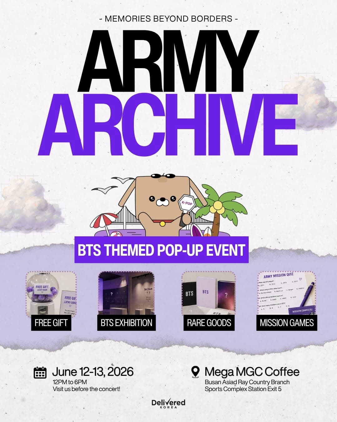 BTS Pop-Up Event Near Busan Sports Complex