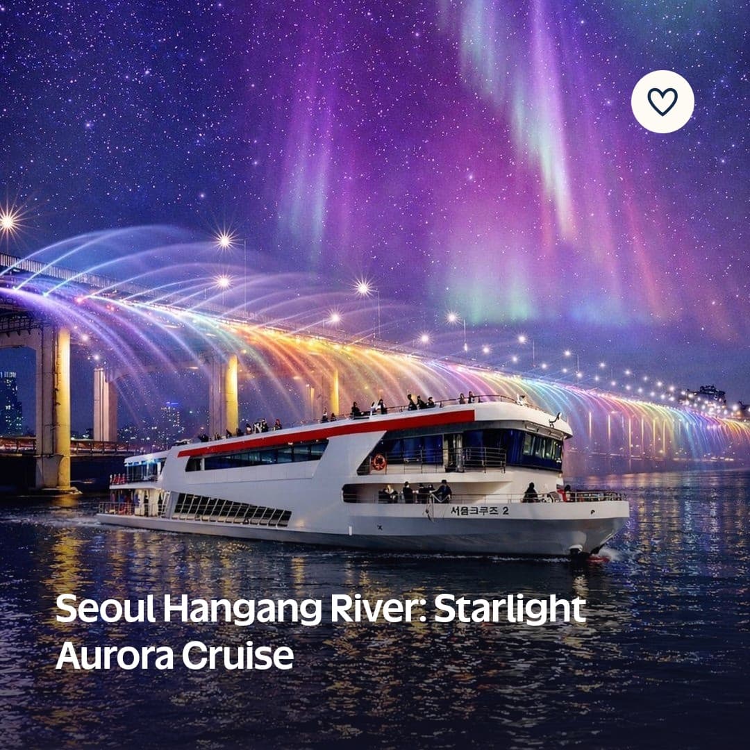 Han River Night Cruise with Banpo Bridge Fountain