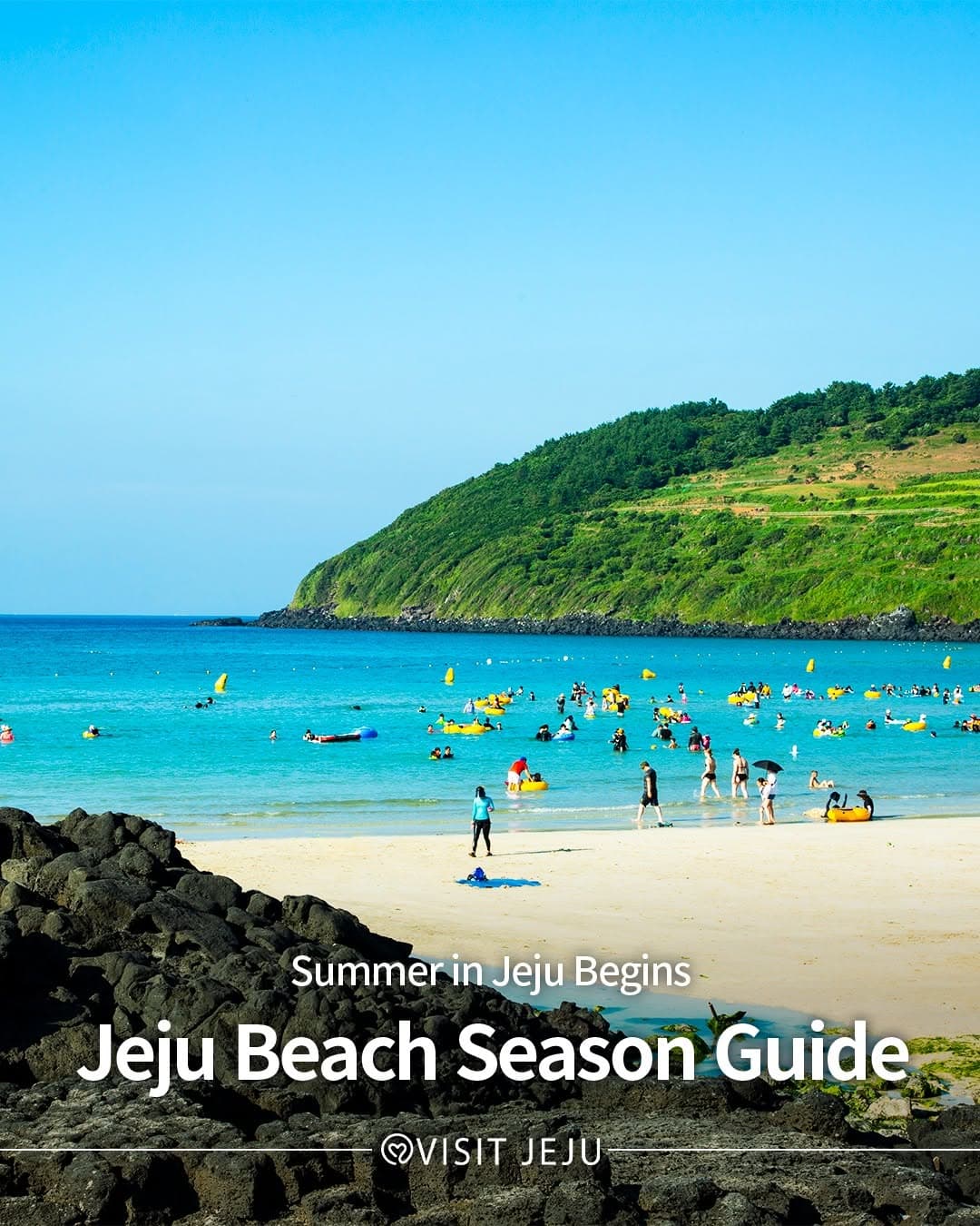 Jeju's Summer Beaches Open for Swimming and Seaside Walks