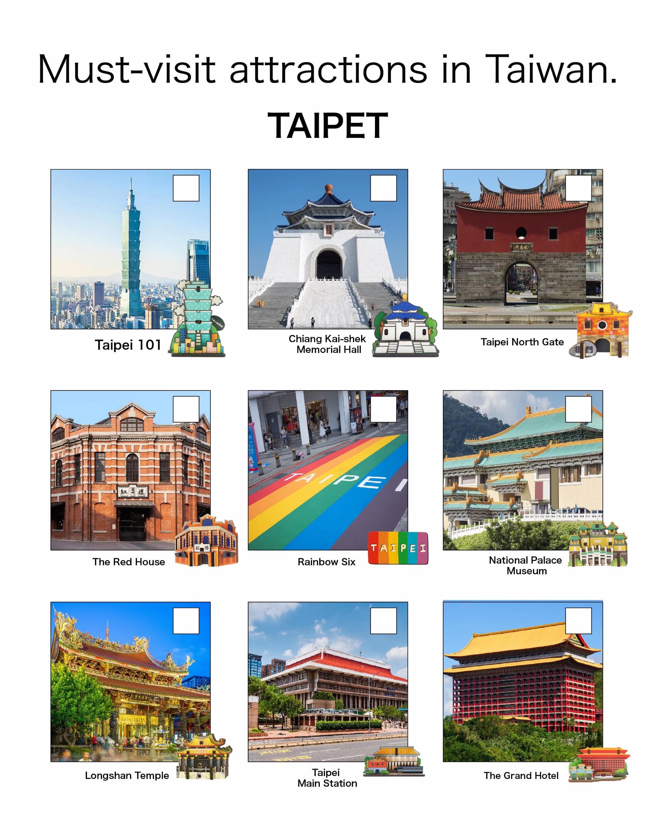 Taipei Landmarks Featured On Souvenir Magnets