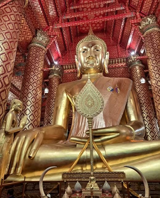 Ayutthaya Temples Feature Giant Buddha And Princess Shrine