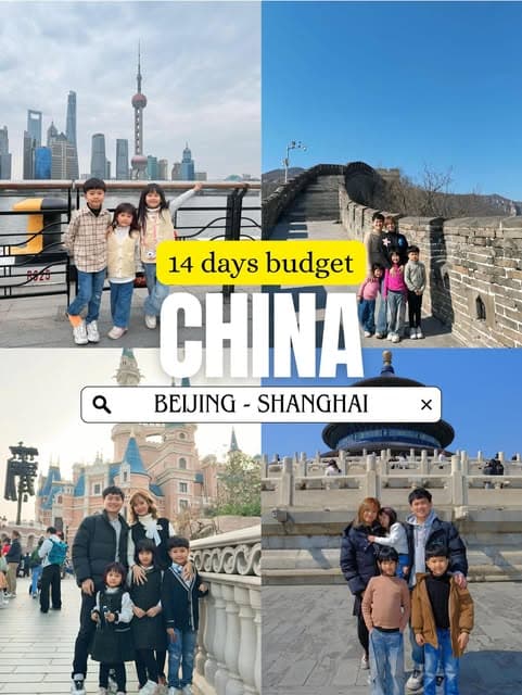 Beijing and Shanghai Family Vacation Budget