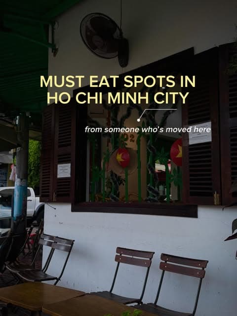 Ho Chi Minh City's Must-Try Local Eateries