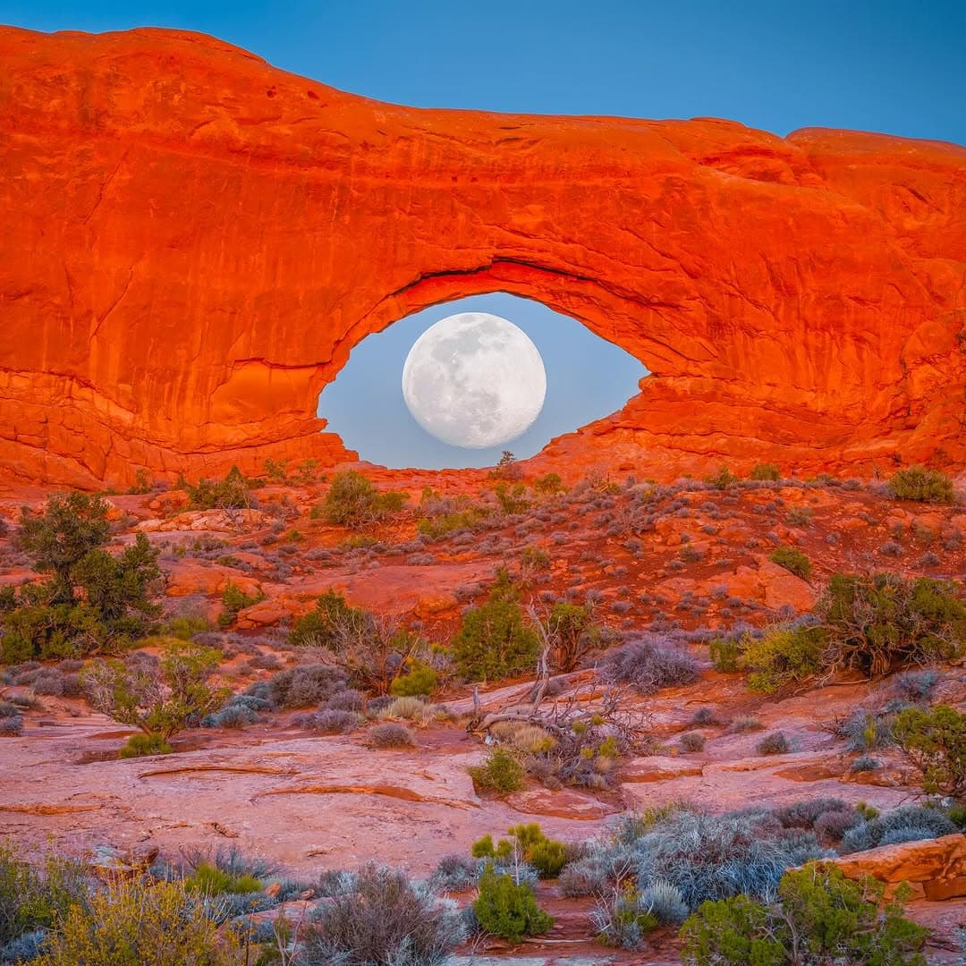 Arches National Park Full Moon Views
