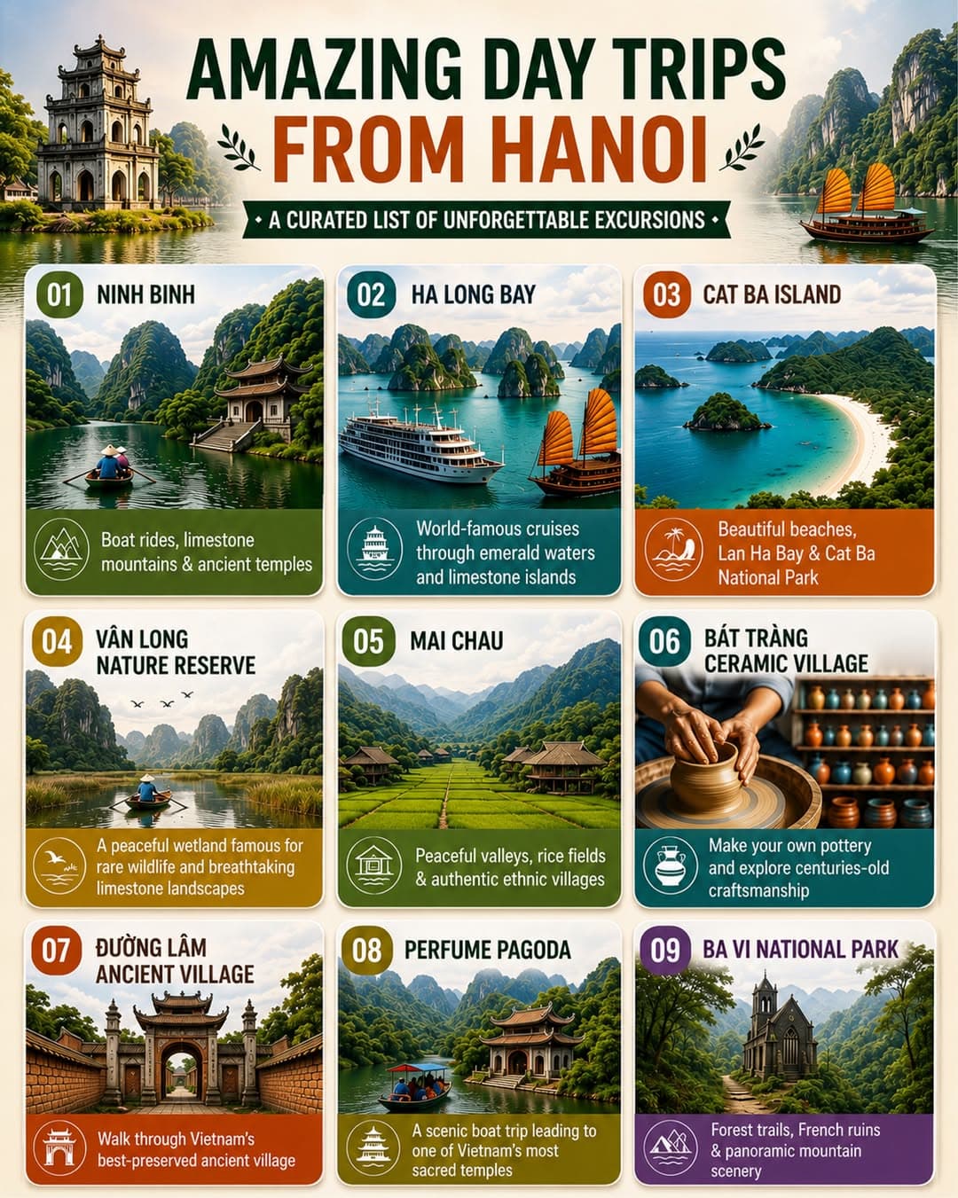 Hanoi Day Trips: Nature, Culture, and Adventure
