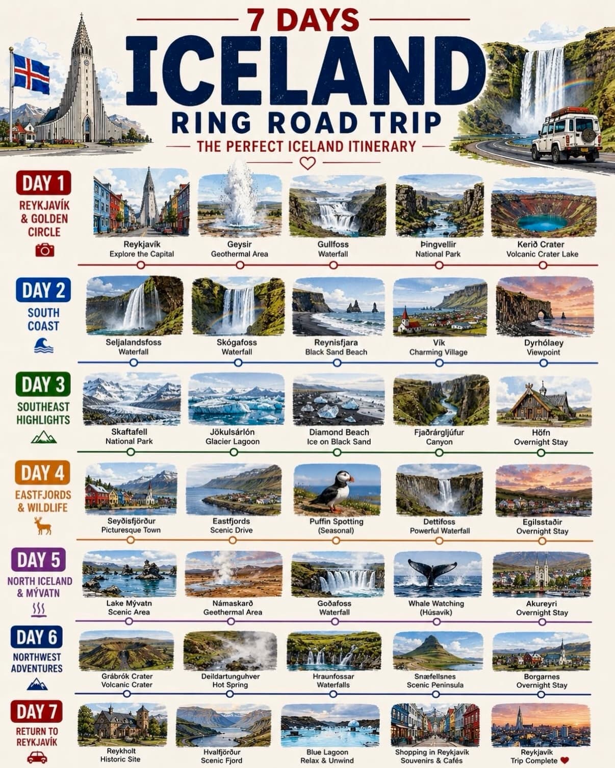 Iceland Ring Road Trip: 30 Top Attractions