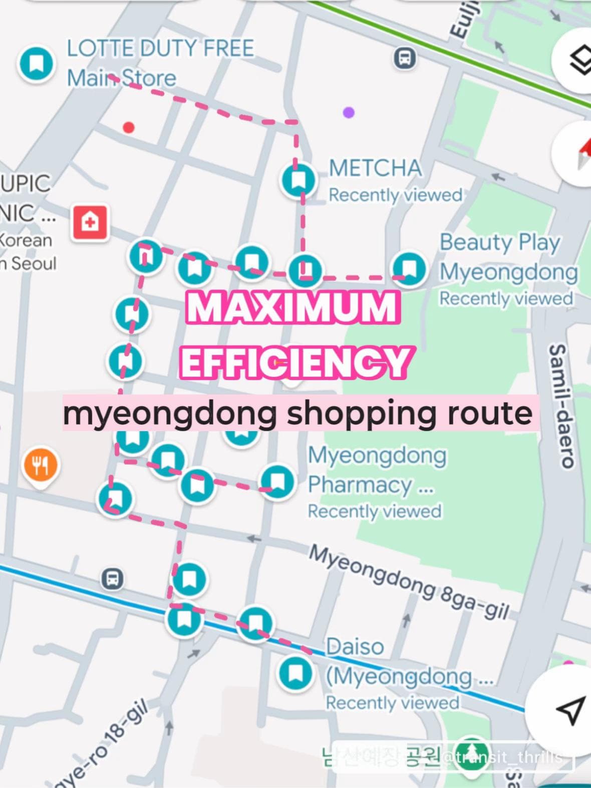 Myeongdong Shopping and Dining Destinations
