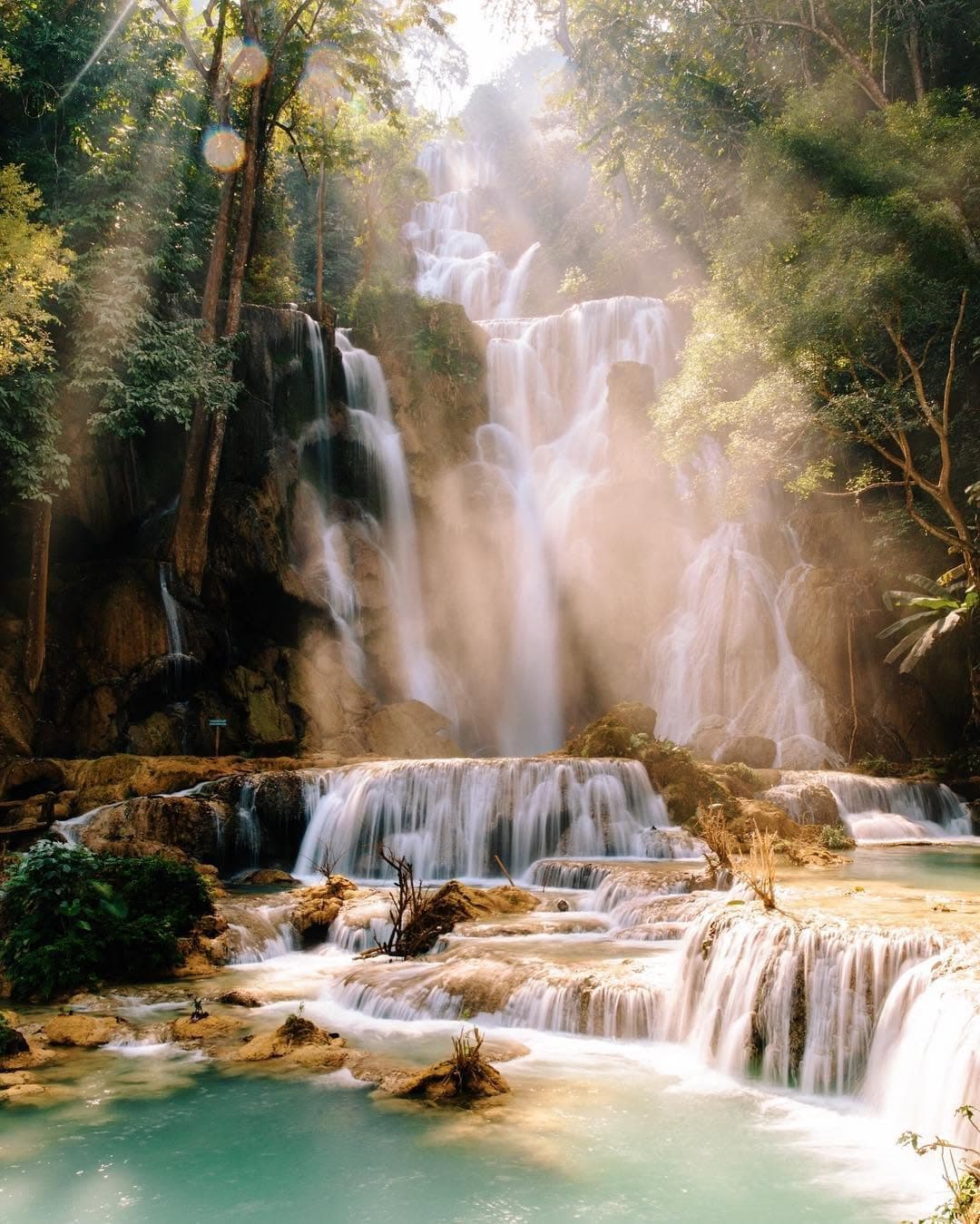 Kuang Si Waterfall And Bear Rescue Centre