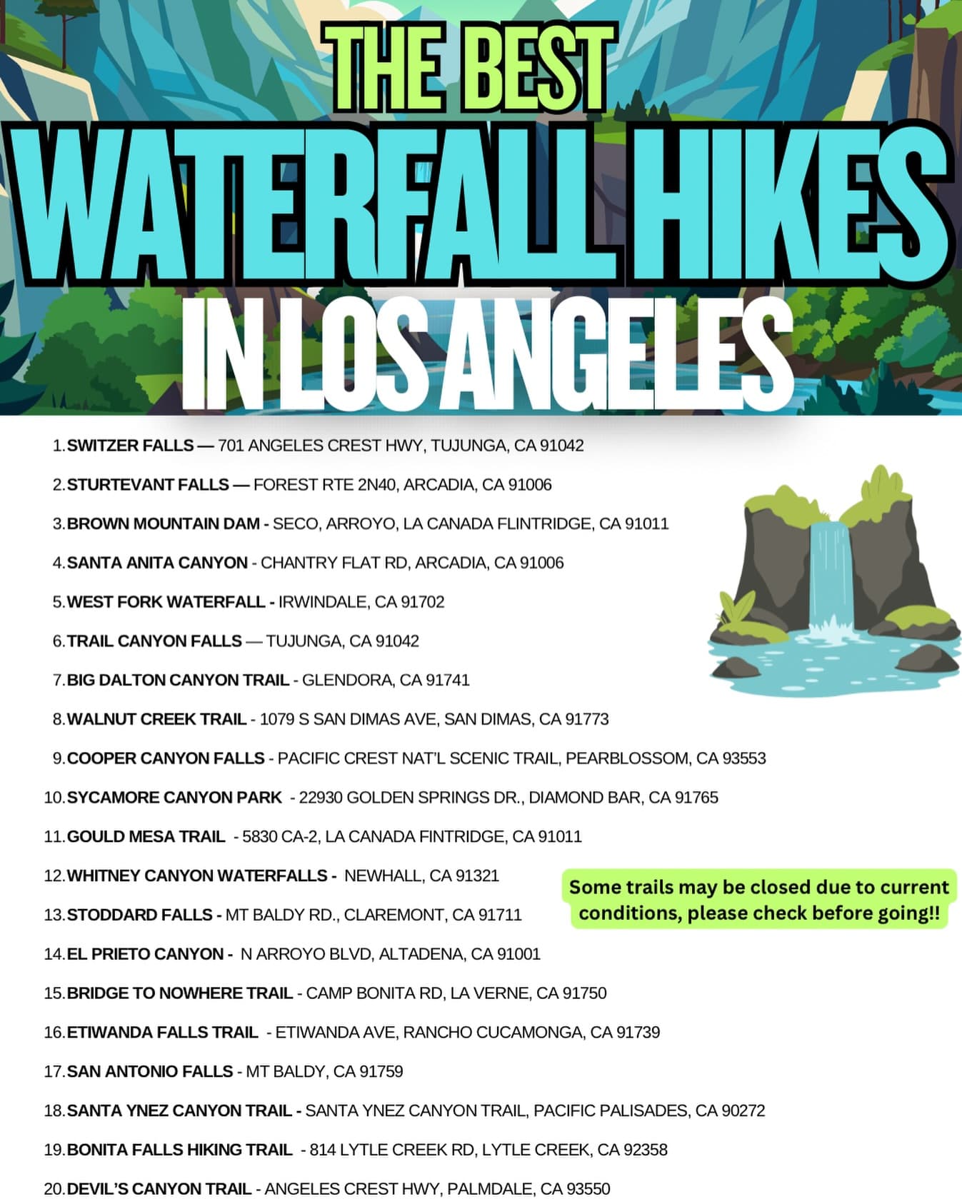 Los Angeles Waterfall Hikes