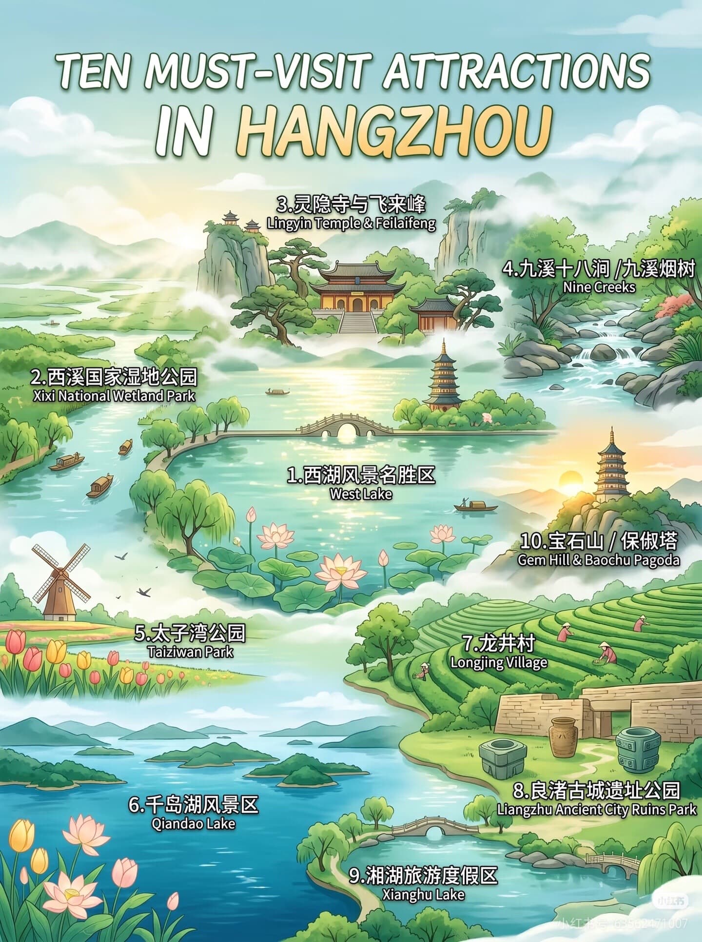 Top 10 Beautiful Places to Visit in Hangzhou