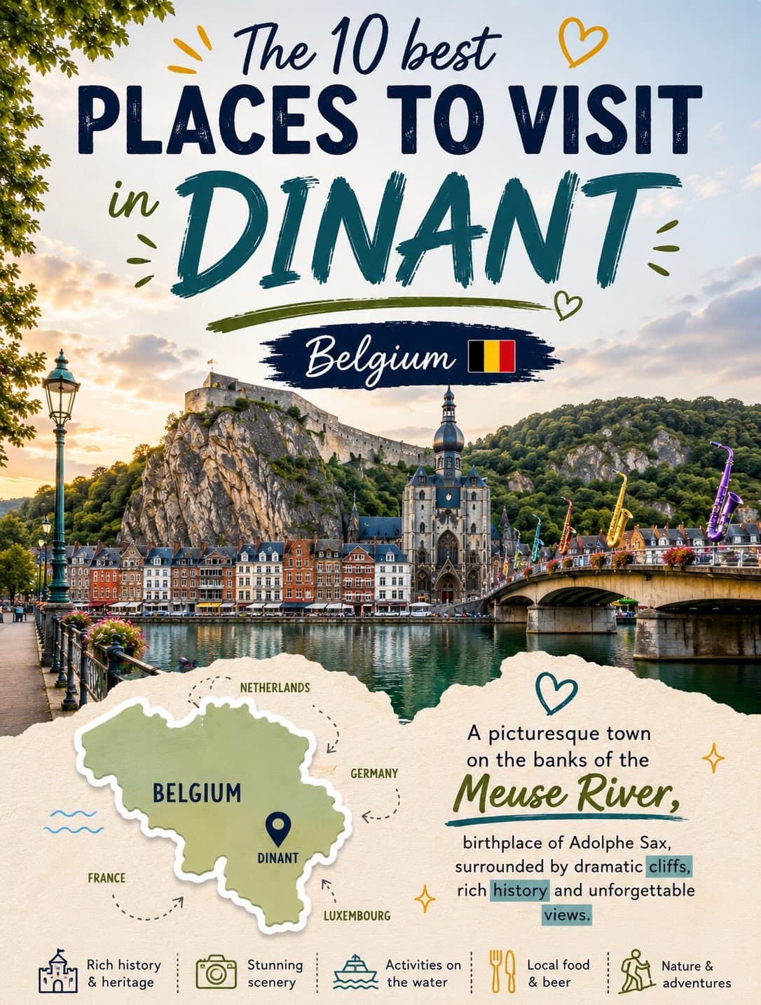10 Dinant, Belgium Attractions: History, Nature & Culture
