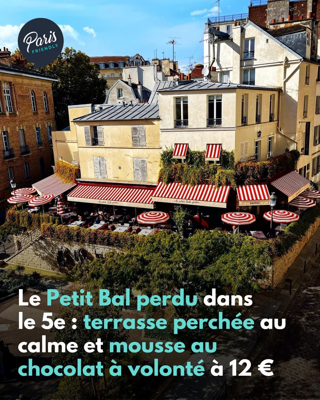 Quiet Parisian Terrace With Unlimited Chocolate Mousse