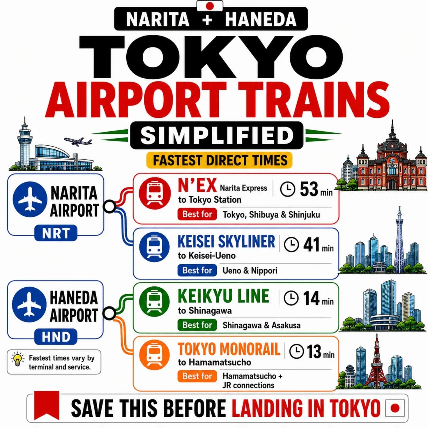 Tokyo Airport Train Guide: Haneda & Narita to City