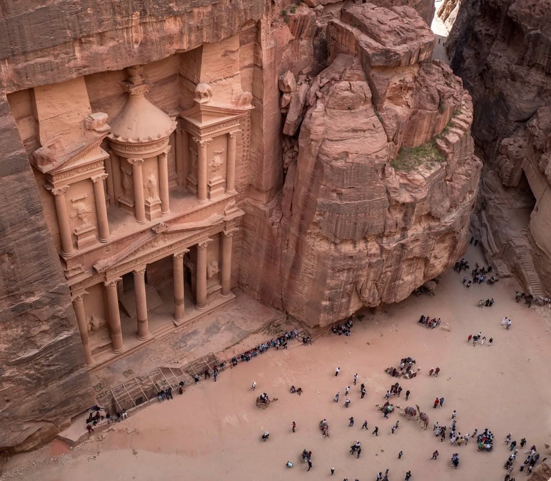 Treasury and Wadi Musa in Ancient Petra
