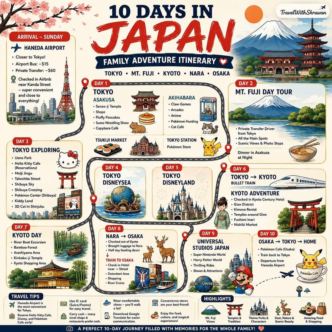 Japan Family Adventure: Tokyo, Kyoto, Osaka Itinerary