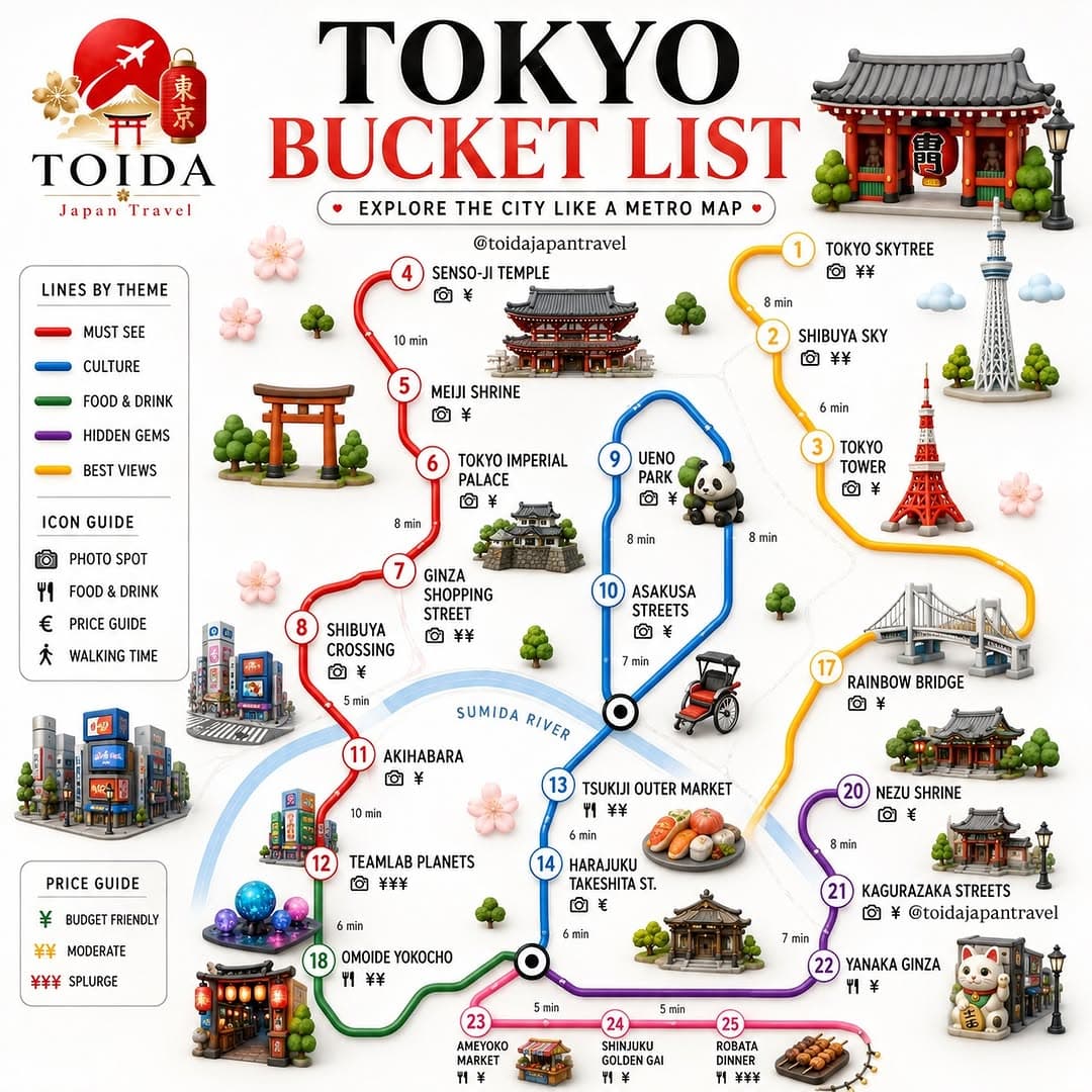 Tokyo Bucket List: Landmarks, Temples, and Neighborhoods