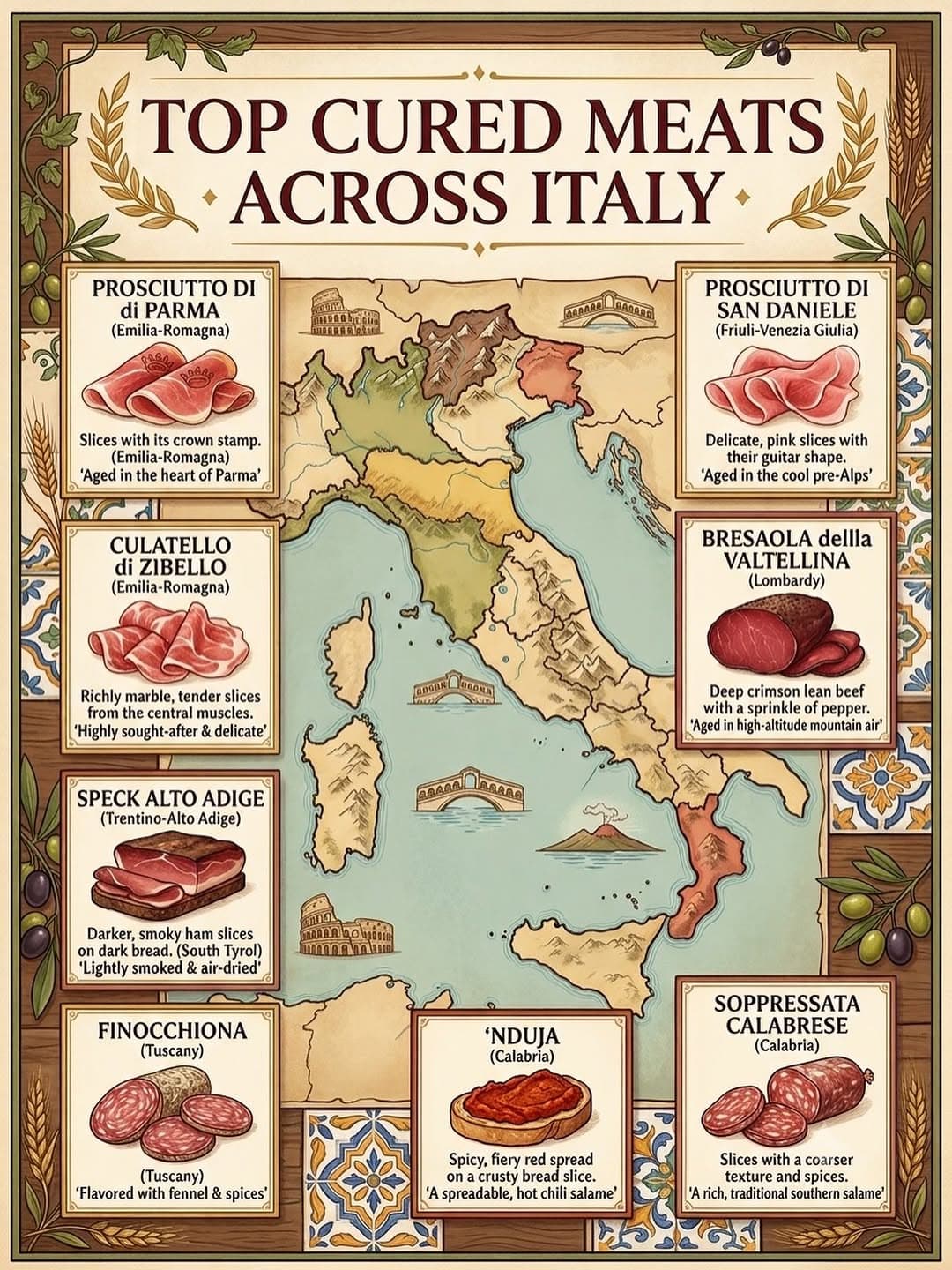 Five Italian Regions Famous for Cured Meats