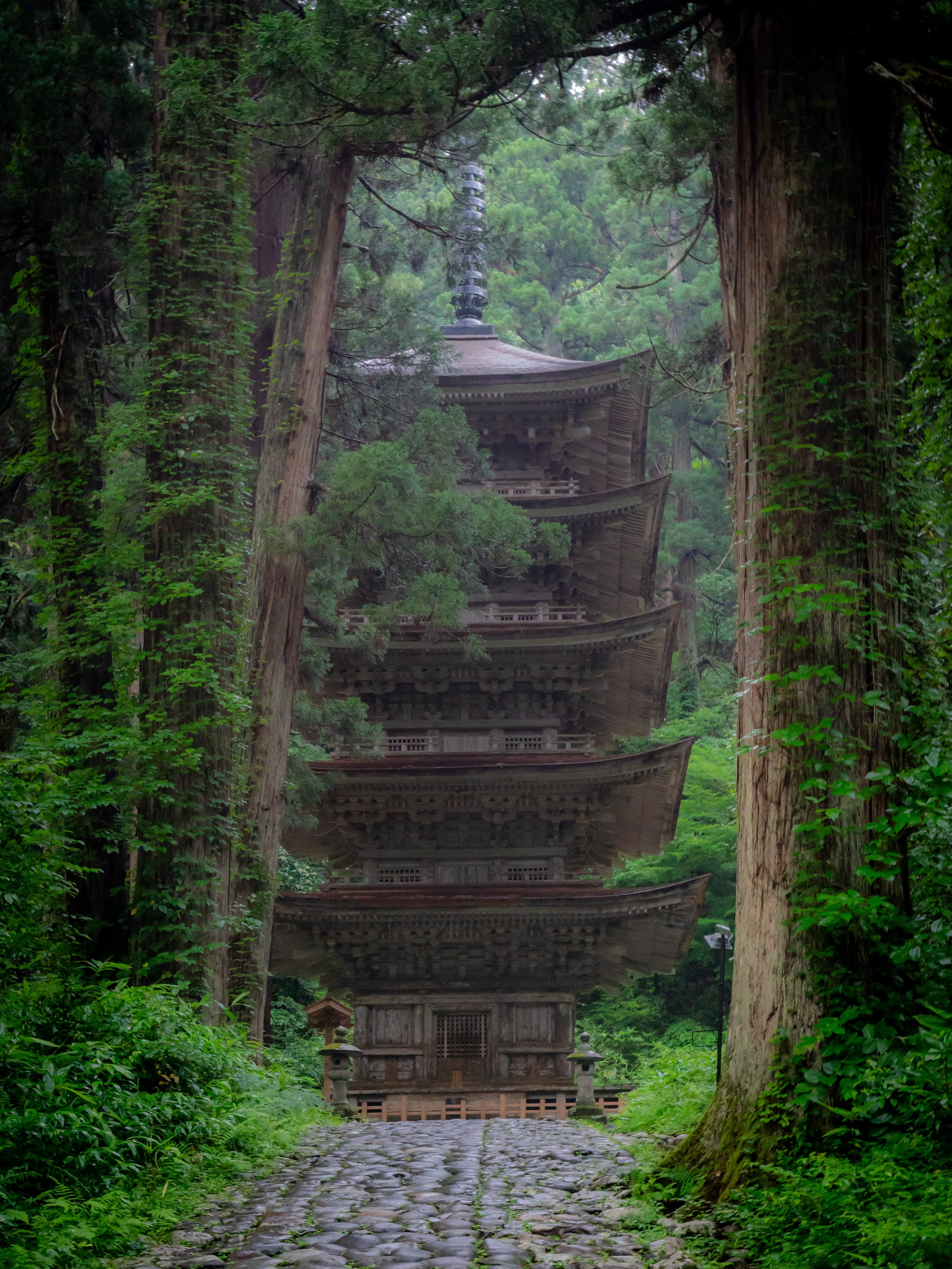 Dewasanzan Shrine's Pagoda and Sacred Grounds