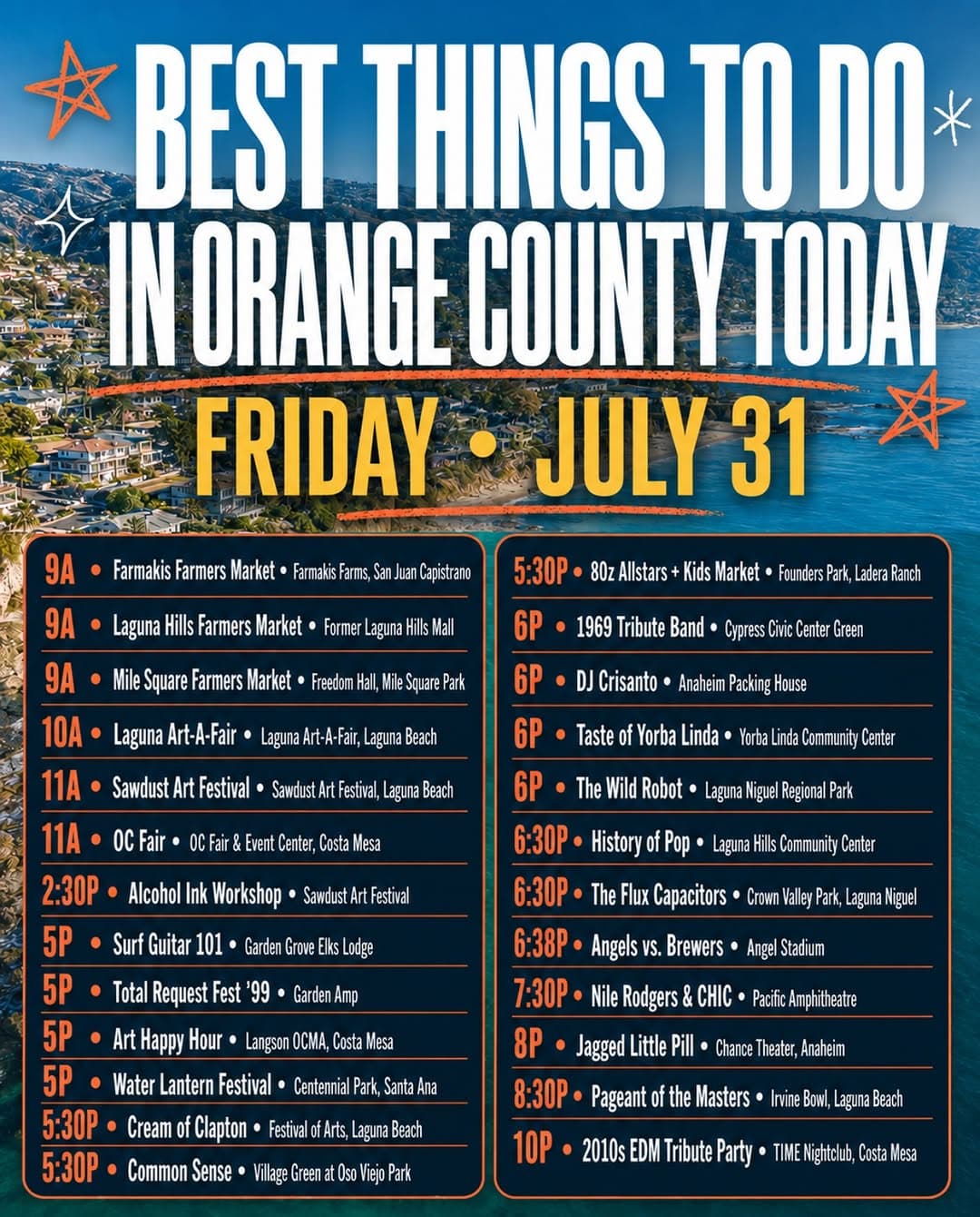 Orange County Events: Festivals, Markets, and Concerts