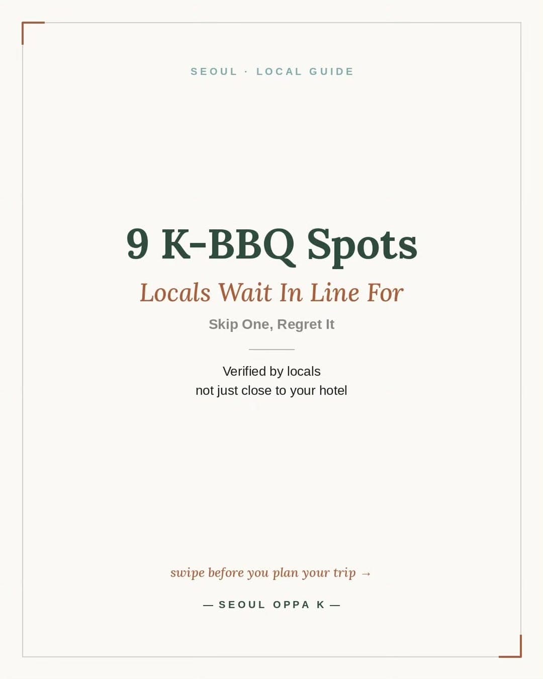9 Restaurants in Seoul