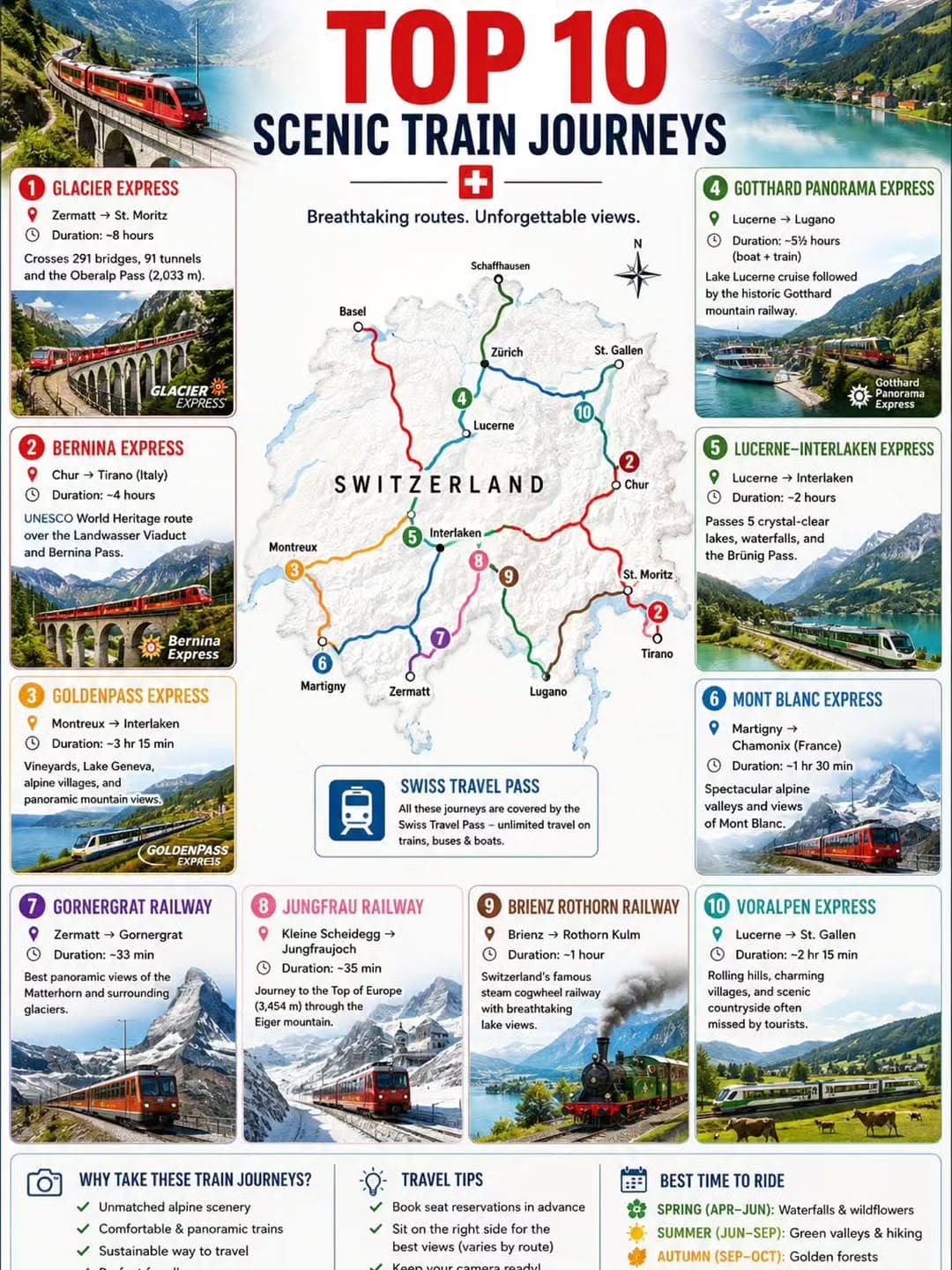 Switzerland's Top Scenic Train Journeys