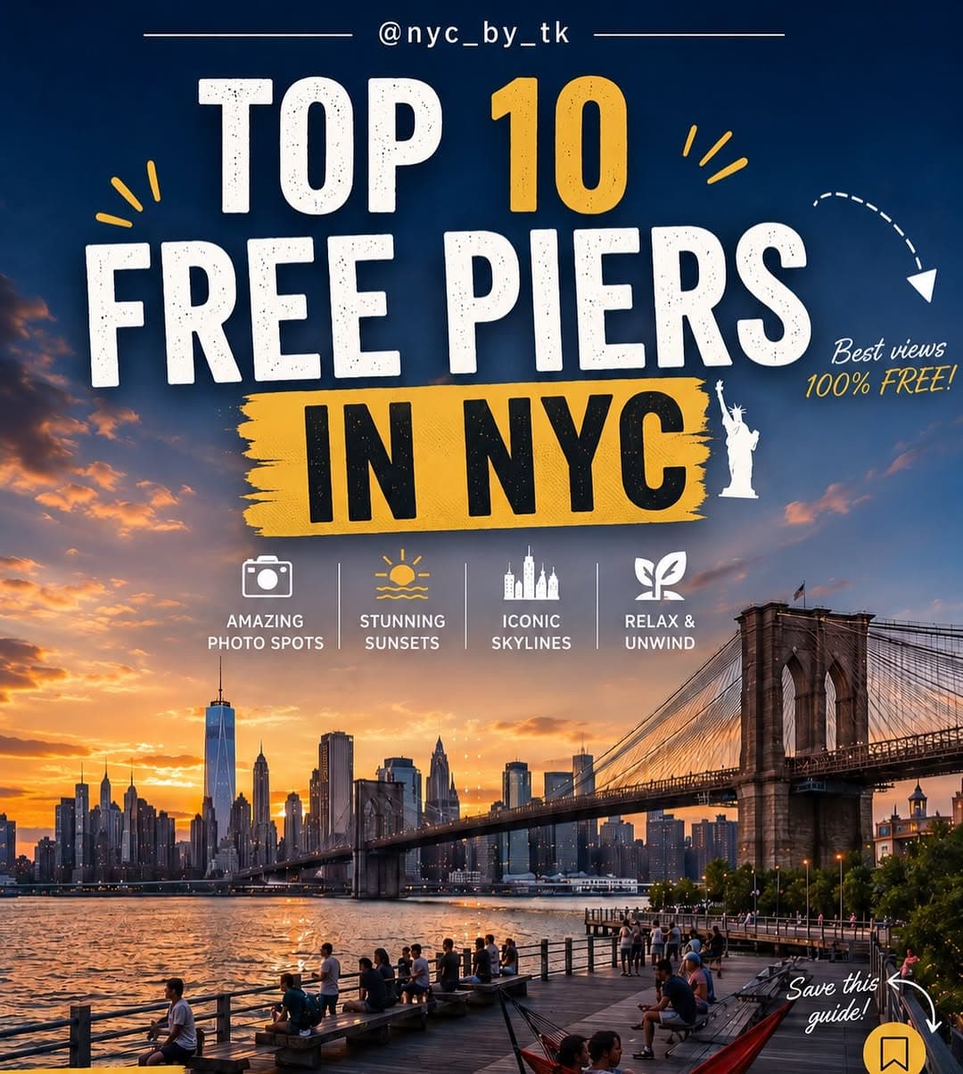 Top 10 Free Piers for NYC Skyline Views