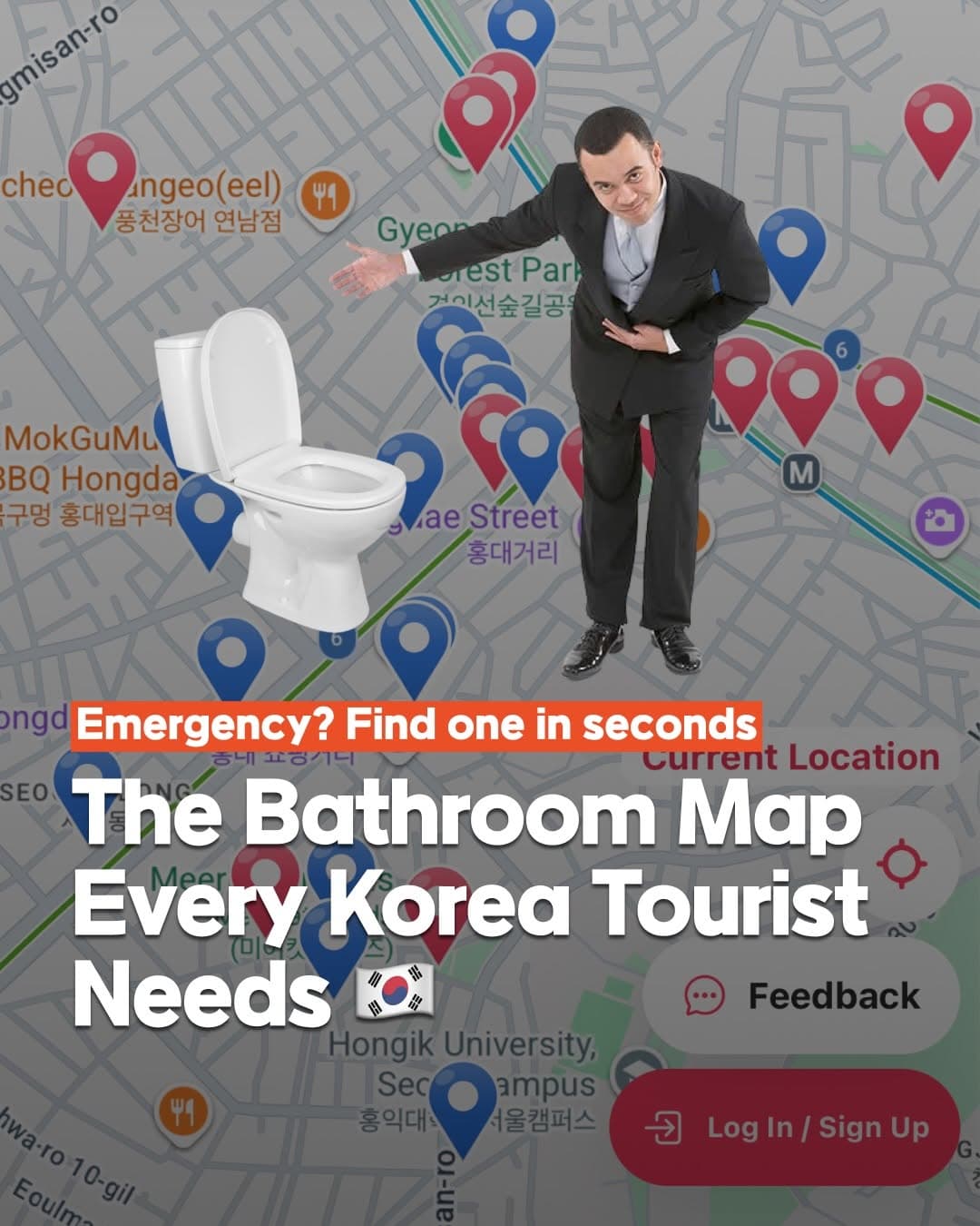 Seoul's Restroom Finder App for Travelers