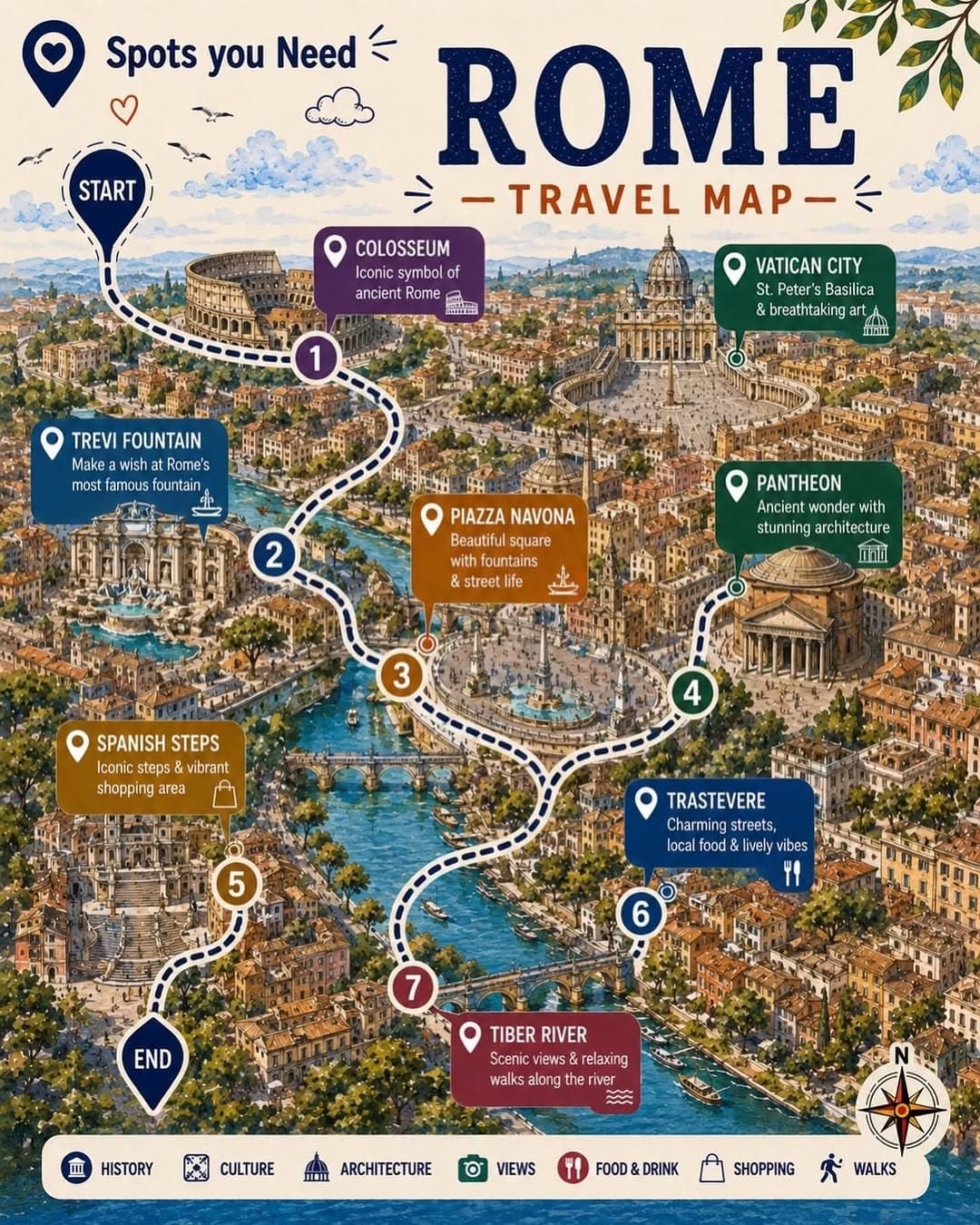 Rome's Most Iconic Historic Landmarks and Fountains