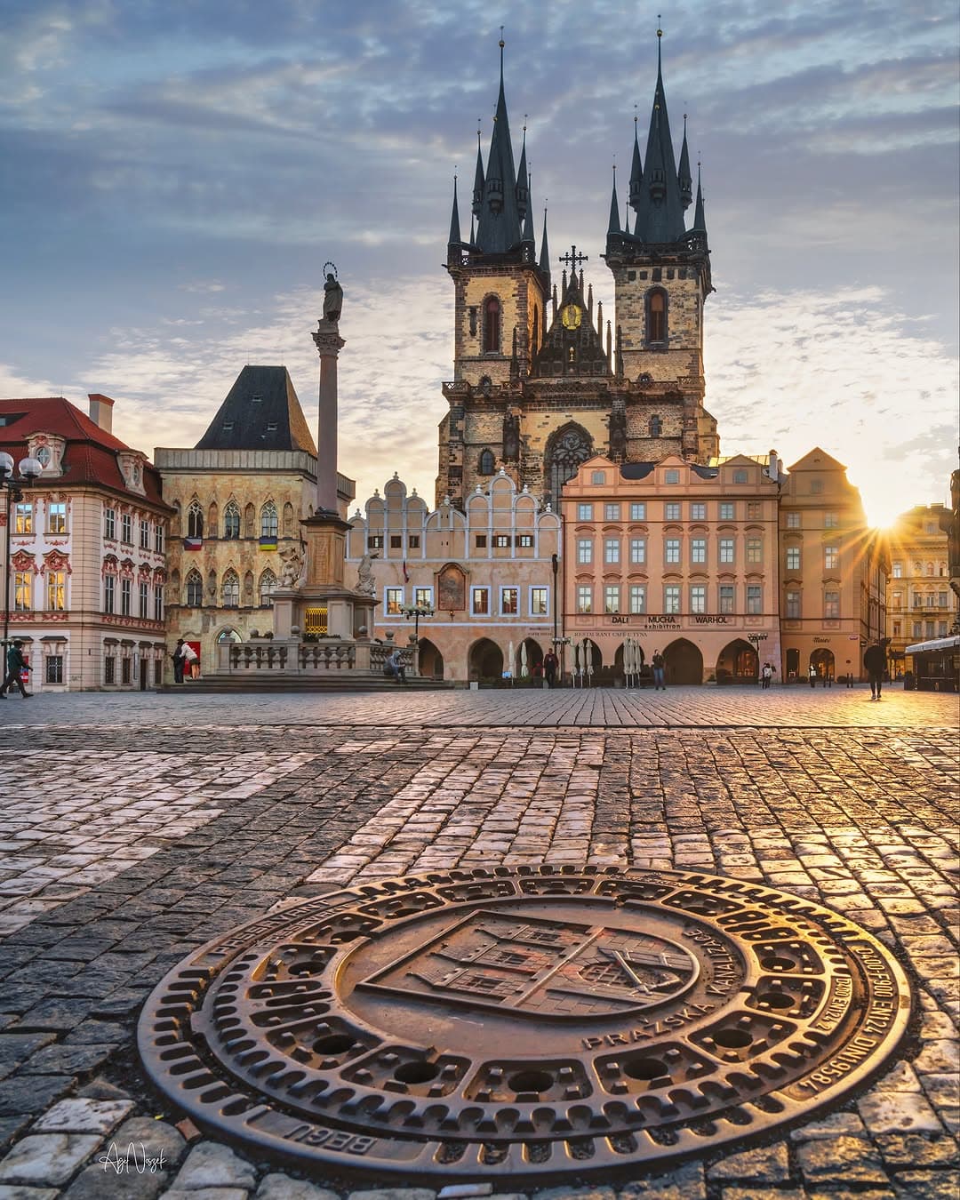 Prague Landmarks Including Charles Bridge and Old Town