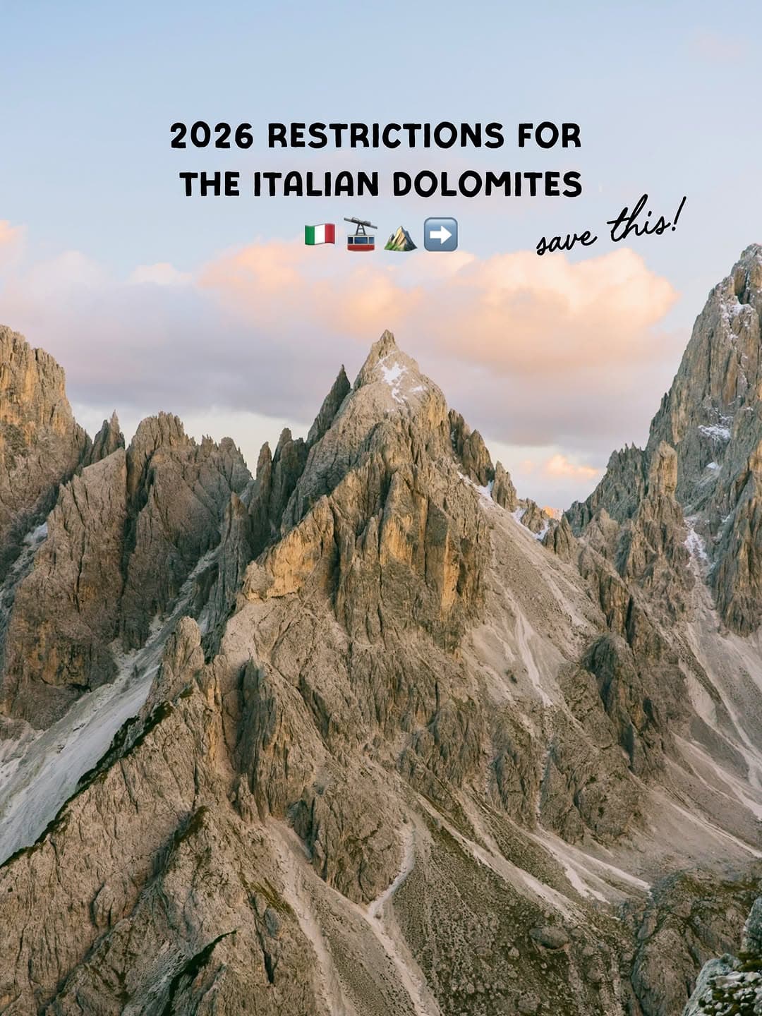 Dolomites Access Restrictions For Popular Tourist Spots