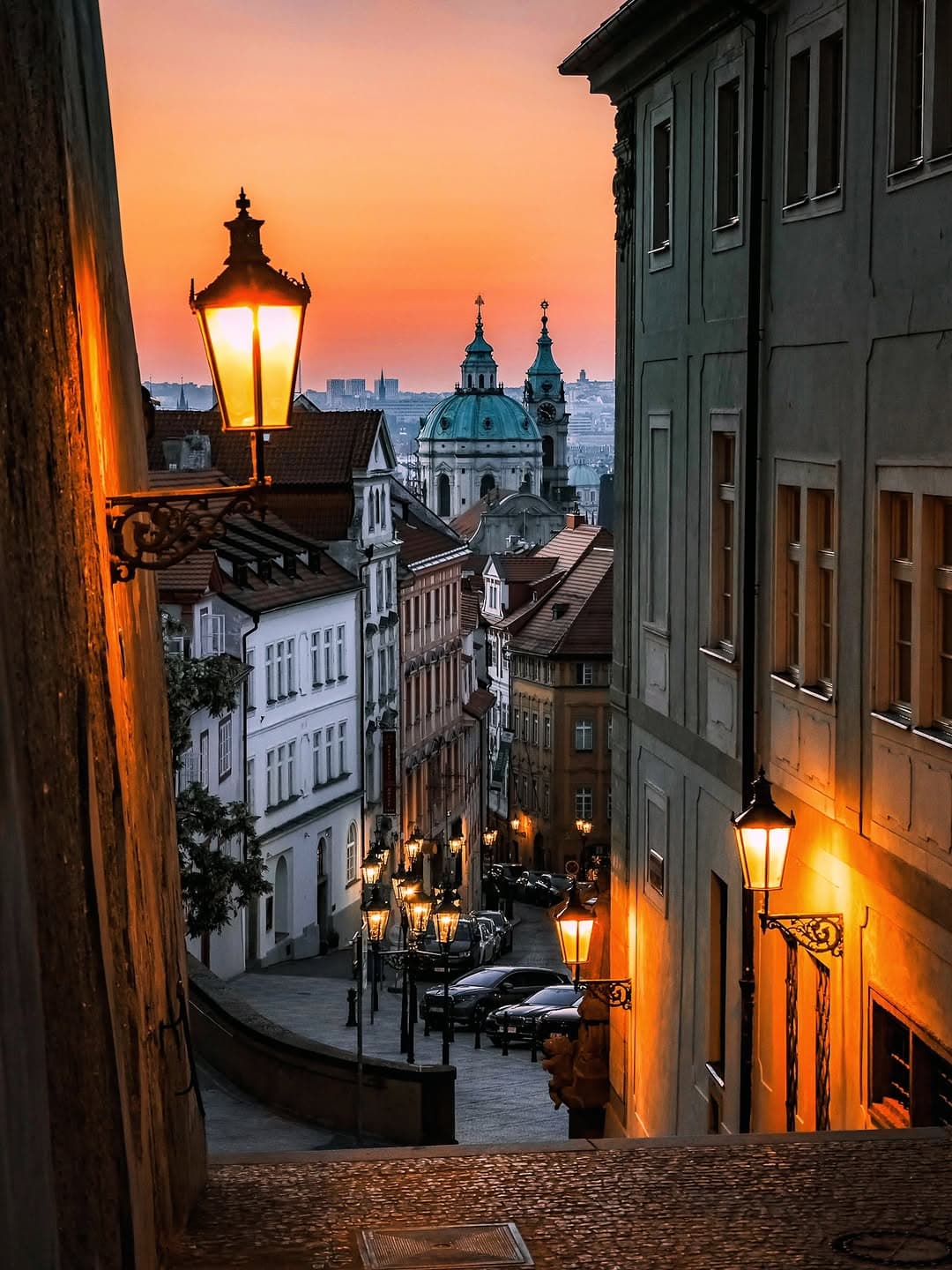 Prague Landmarks Captured During Sunrise And Sunset