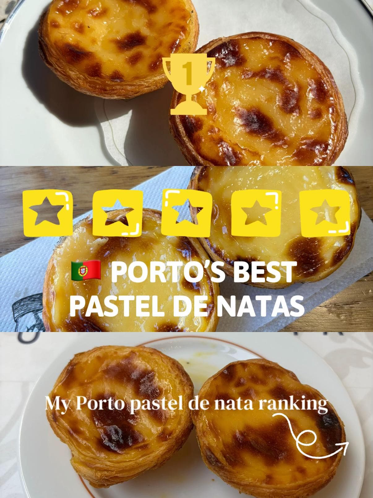 Seven Pastel de Nata Shops in Porto