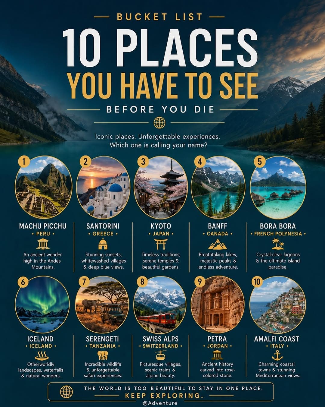 Unforgettable Destinations for Your Travel Bucket List