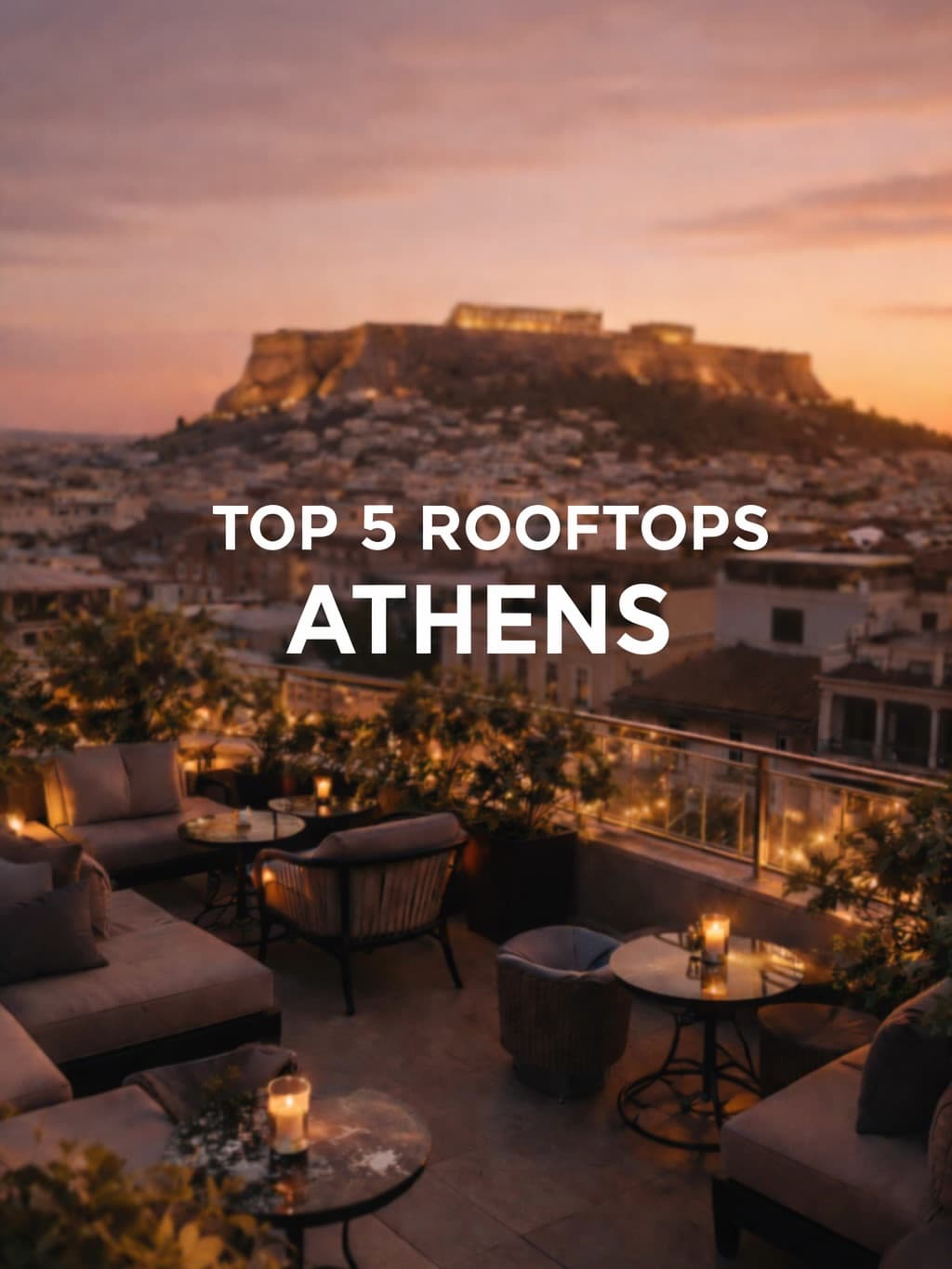 Athens Rooftops With Acropolis Views