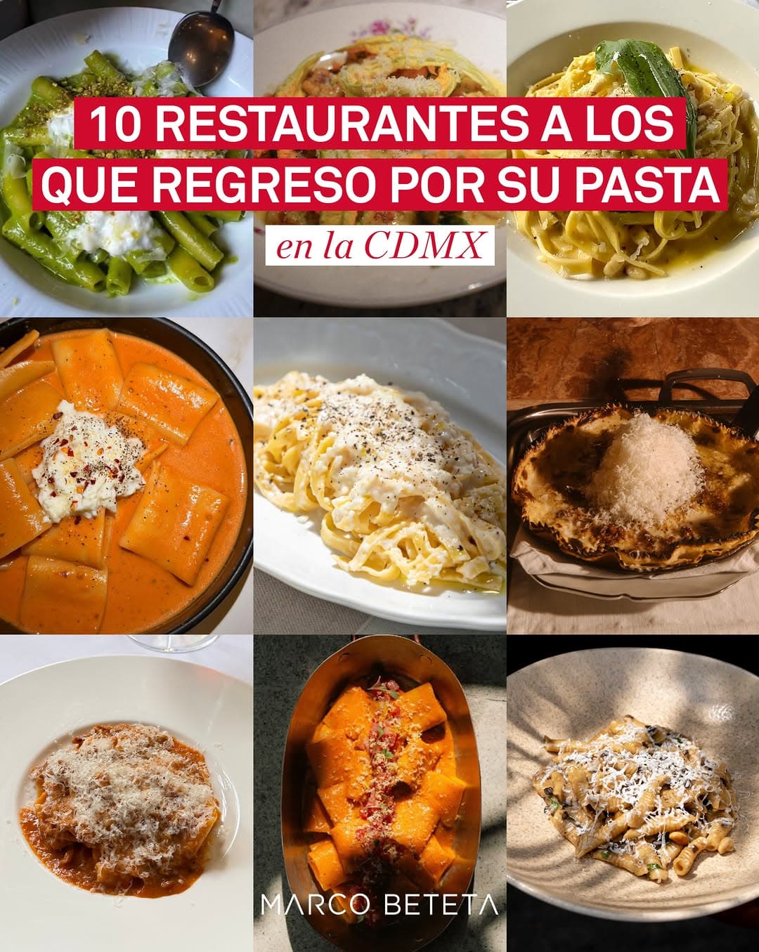 Top 10 Mexico City Restaurants For Pasta Lovers