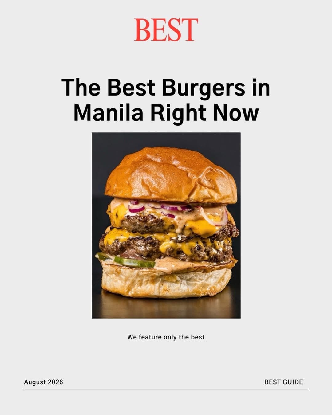 Manila's Top Burger Joints Worth Trying